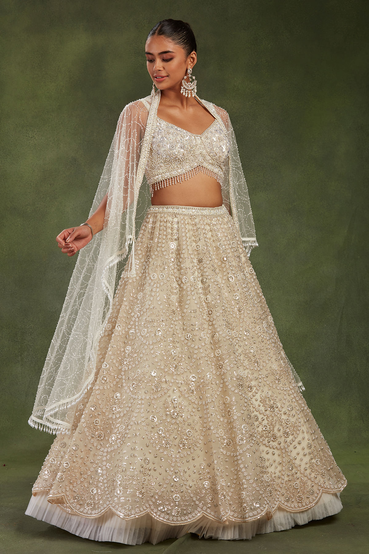 Beige Bridesmaids Lehenga