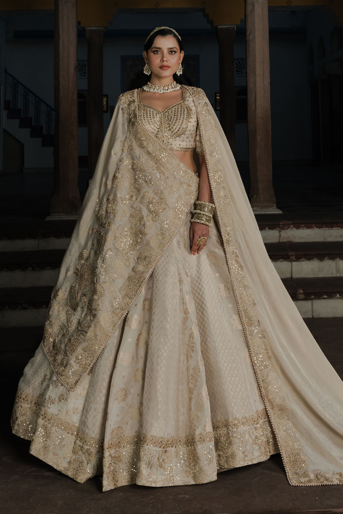Beige Bridal Lehenga 