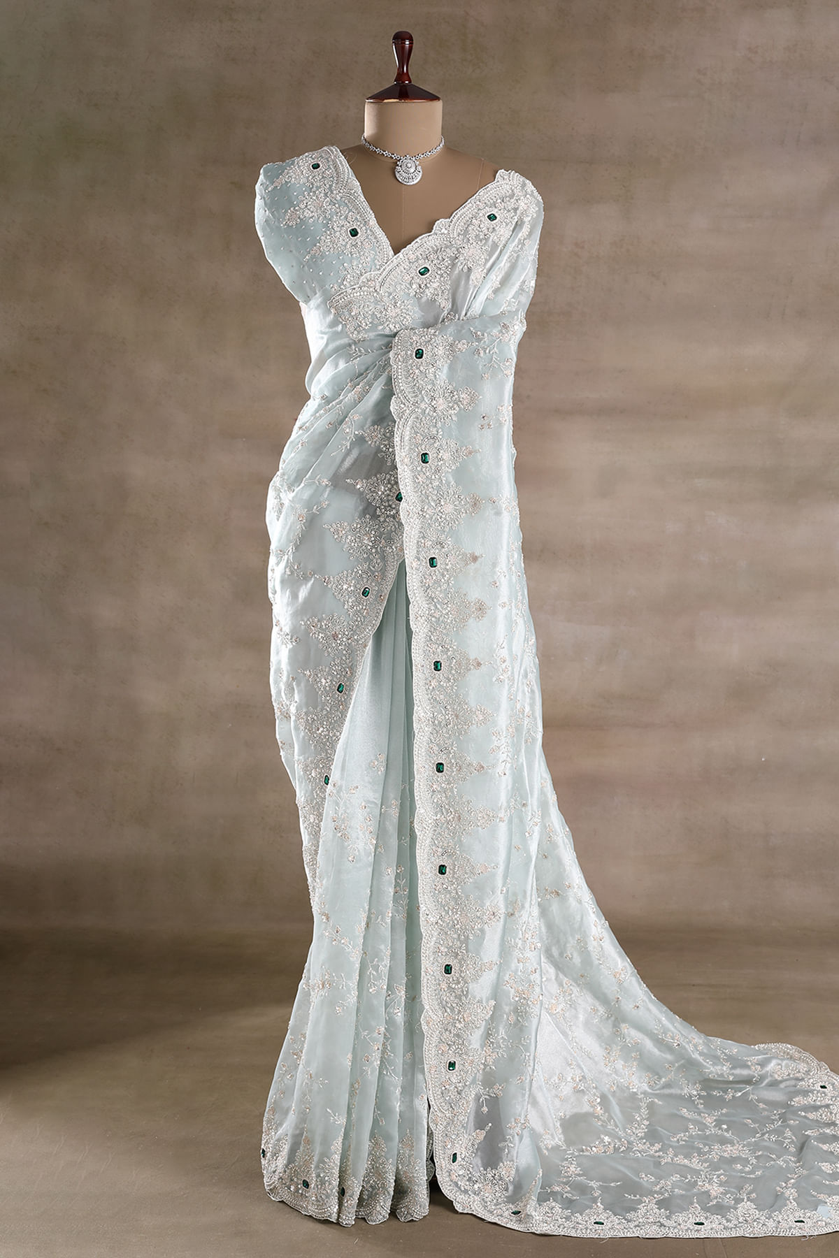Light Blue Designer Saree