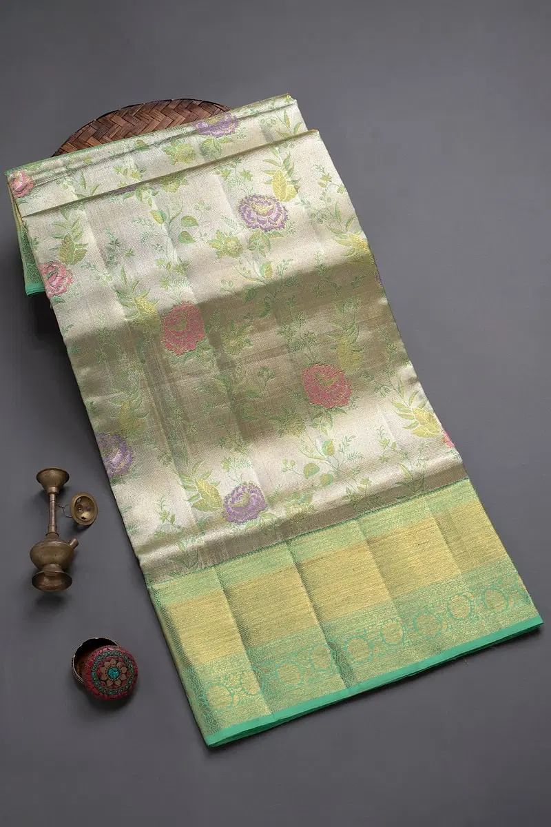 Green Kanchipuram Saree for Wedding