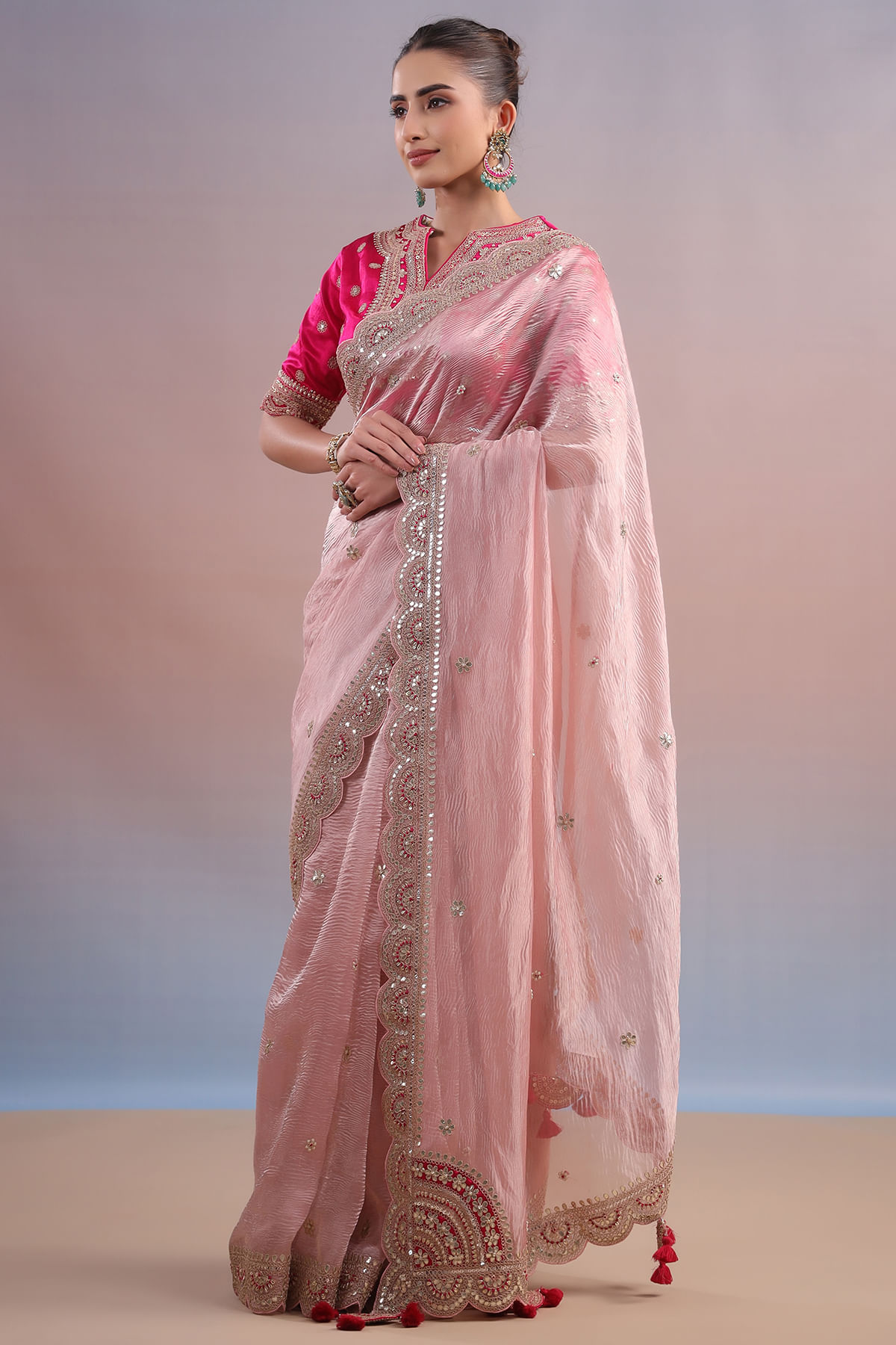 Pink Designer Saree