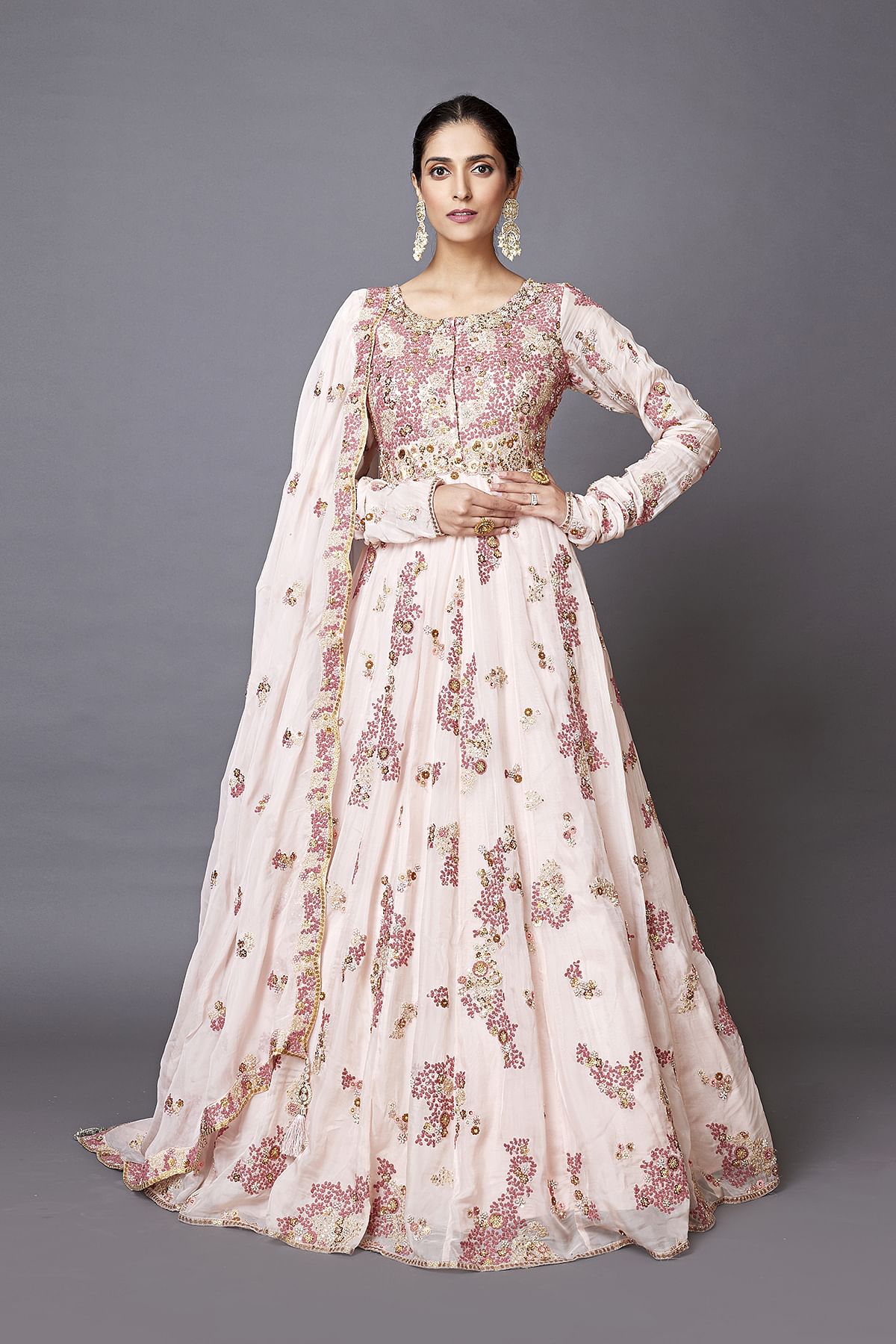 Pink Anarkali Salwar