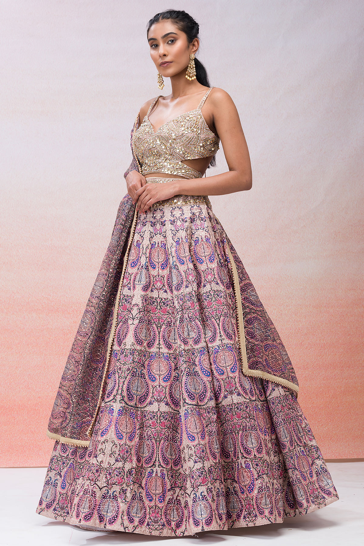 Beige Designer Lehenga