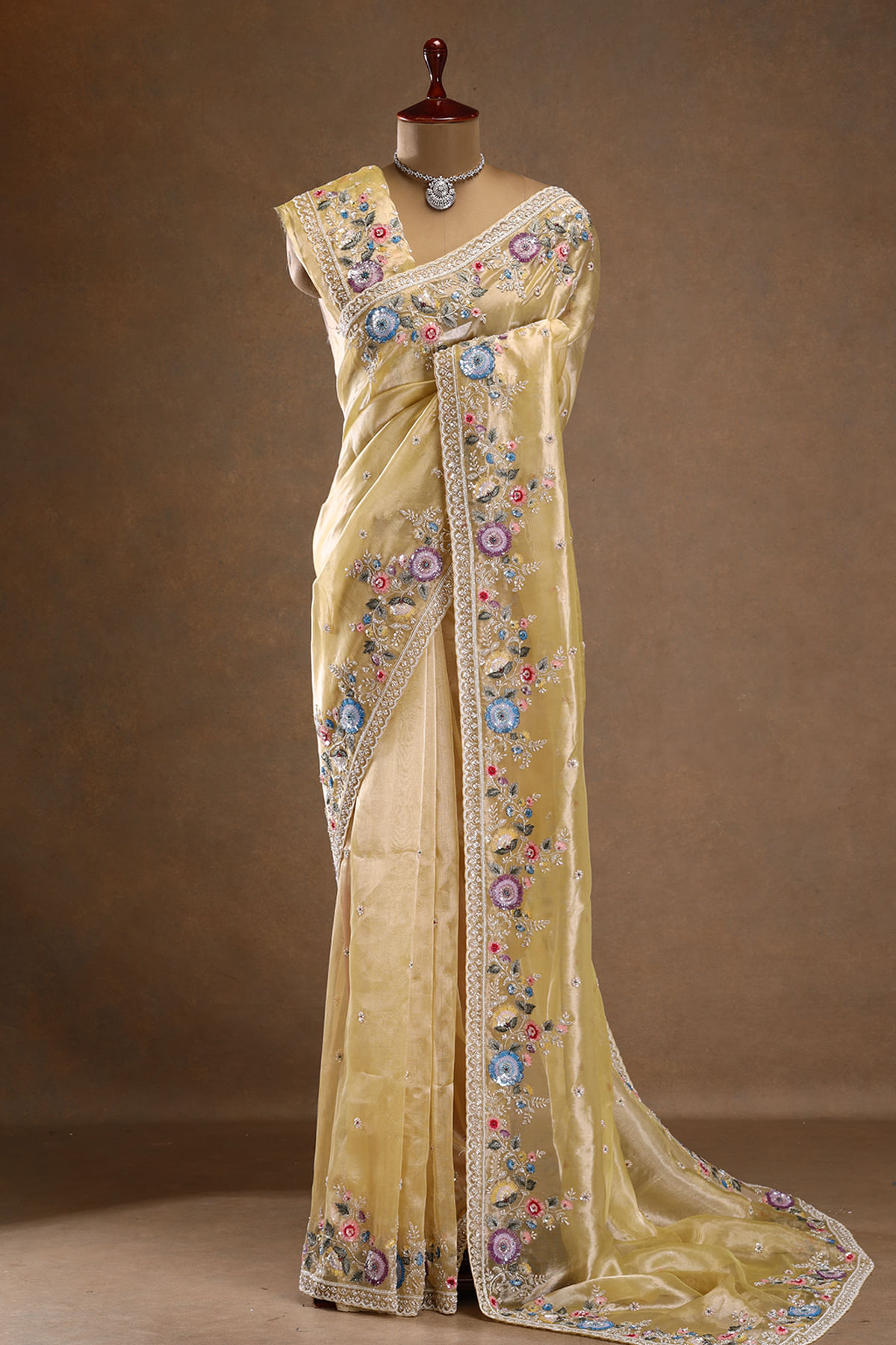 Yellow Designer Saree