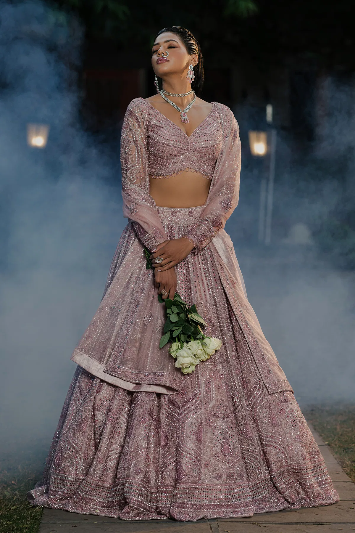 Lilac Reception Lehenga