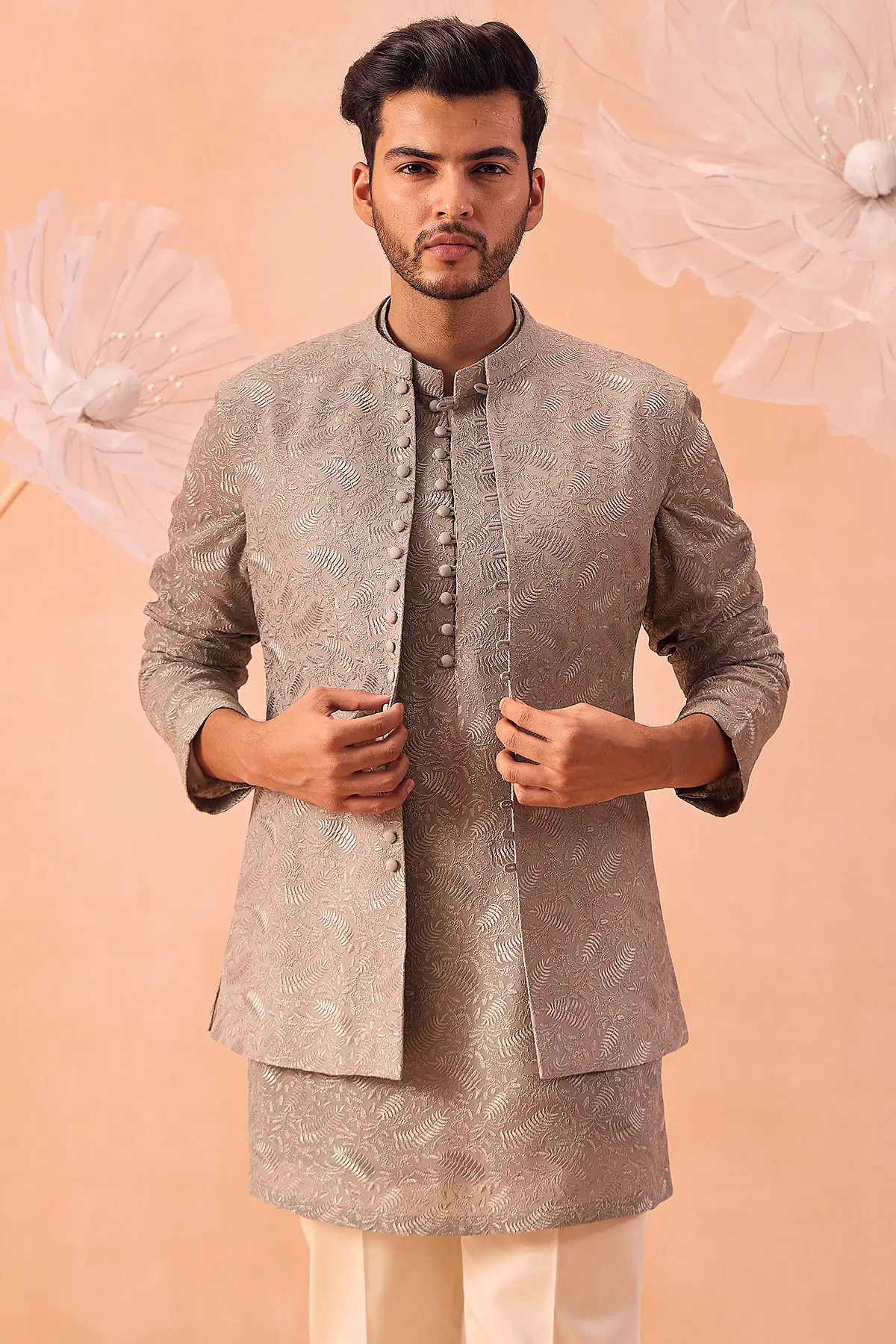 Lilac Waistcoat Kurta