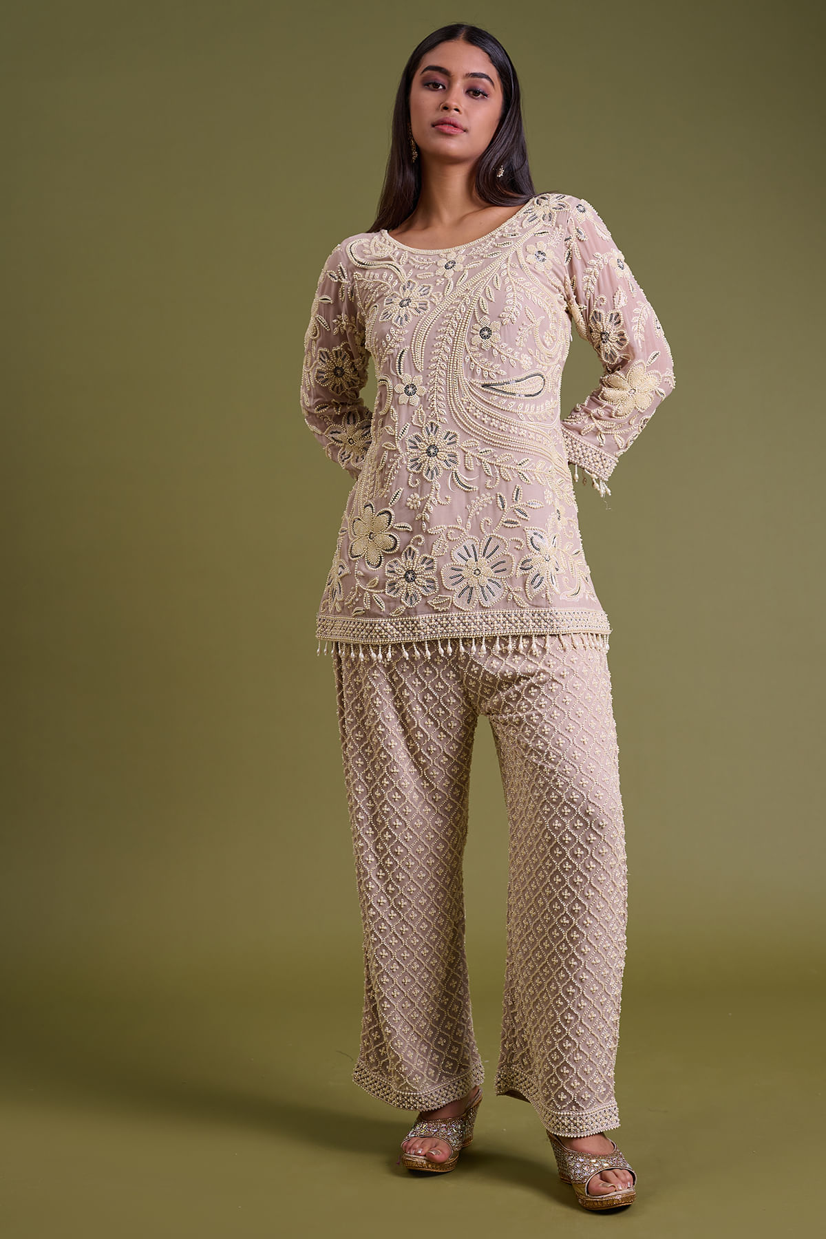 Lilac Party Wear Salwar Kameez