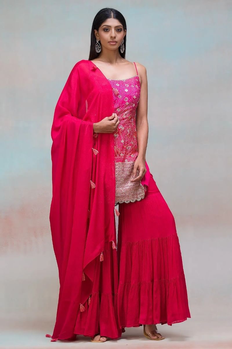 Pink Sharara Suit
