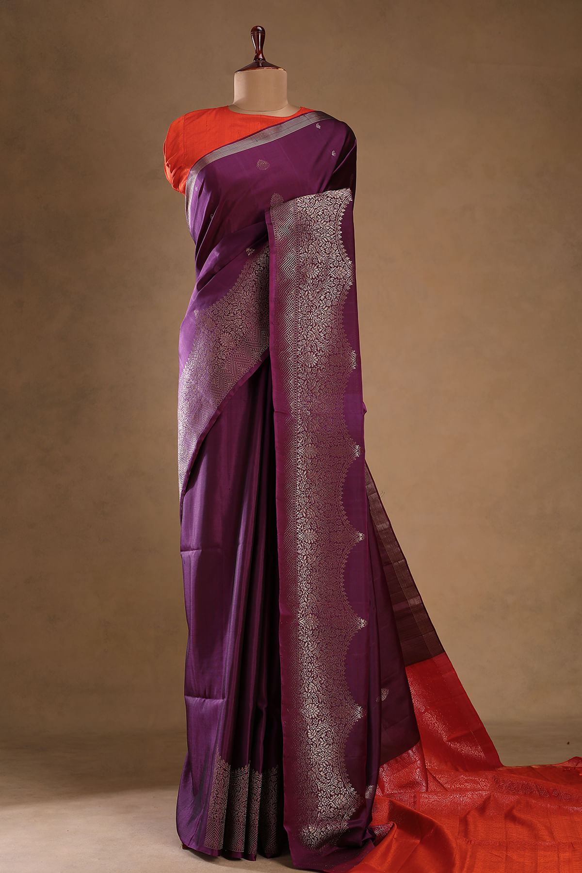 Purple Silk Saree