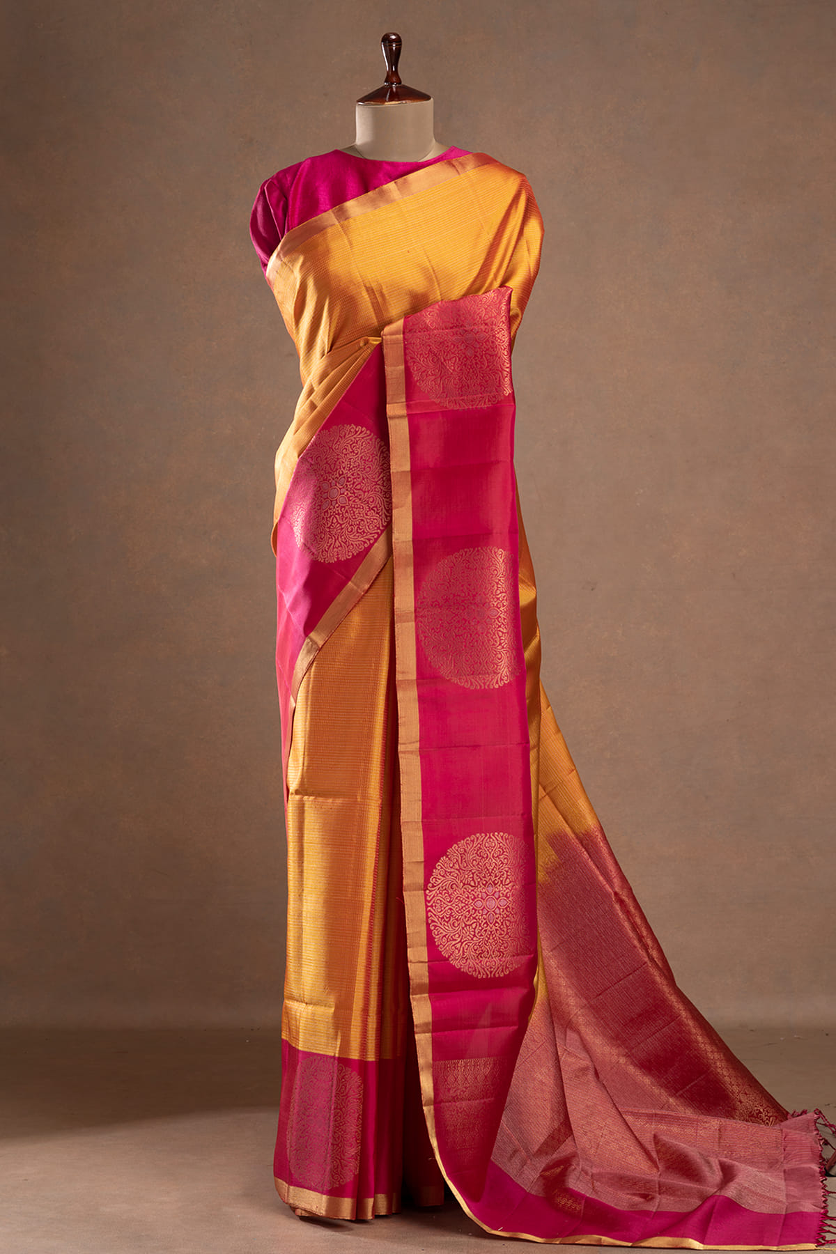 Orange Silk Saree