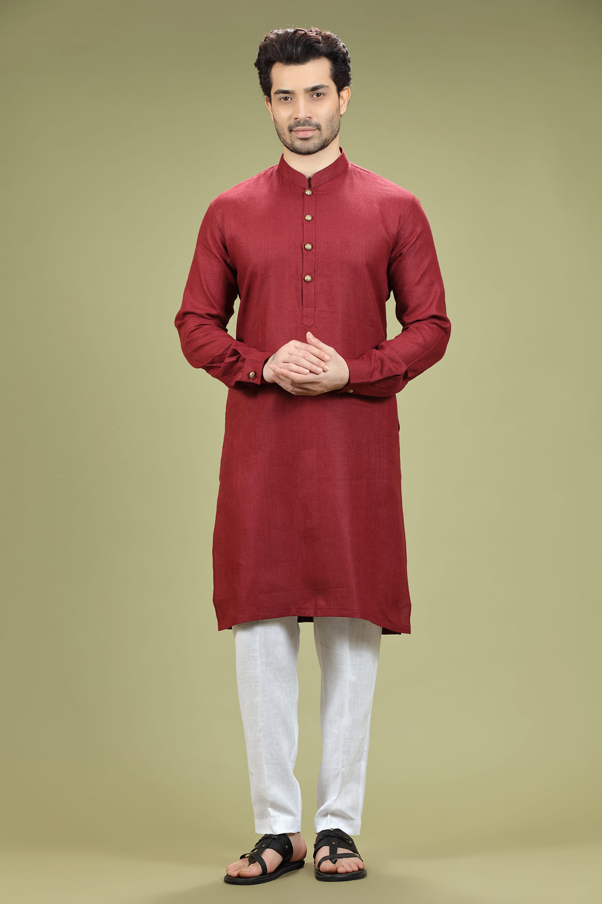 Maroon Kurta