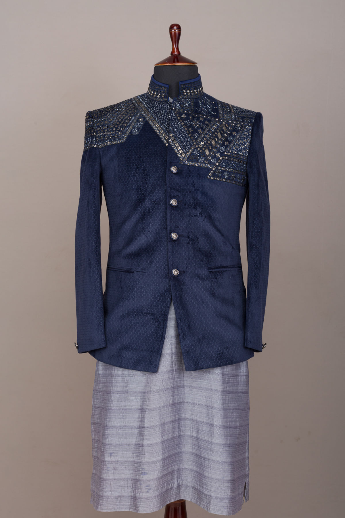 Velvet Jodhpuri Suit