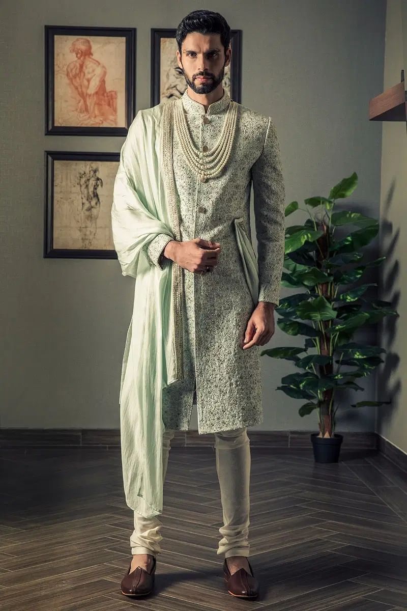 Green Wedding Sherwani