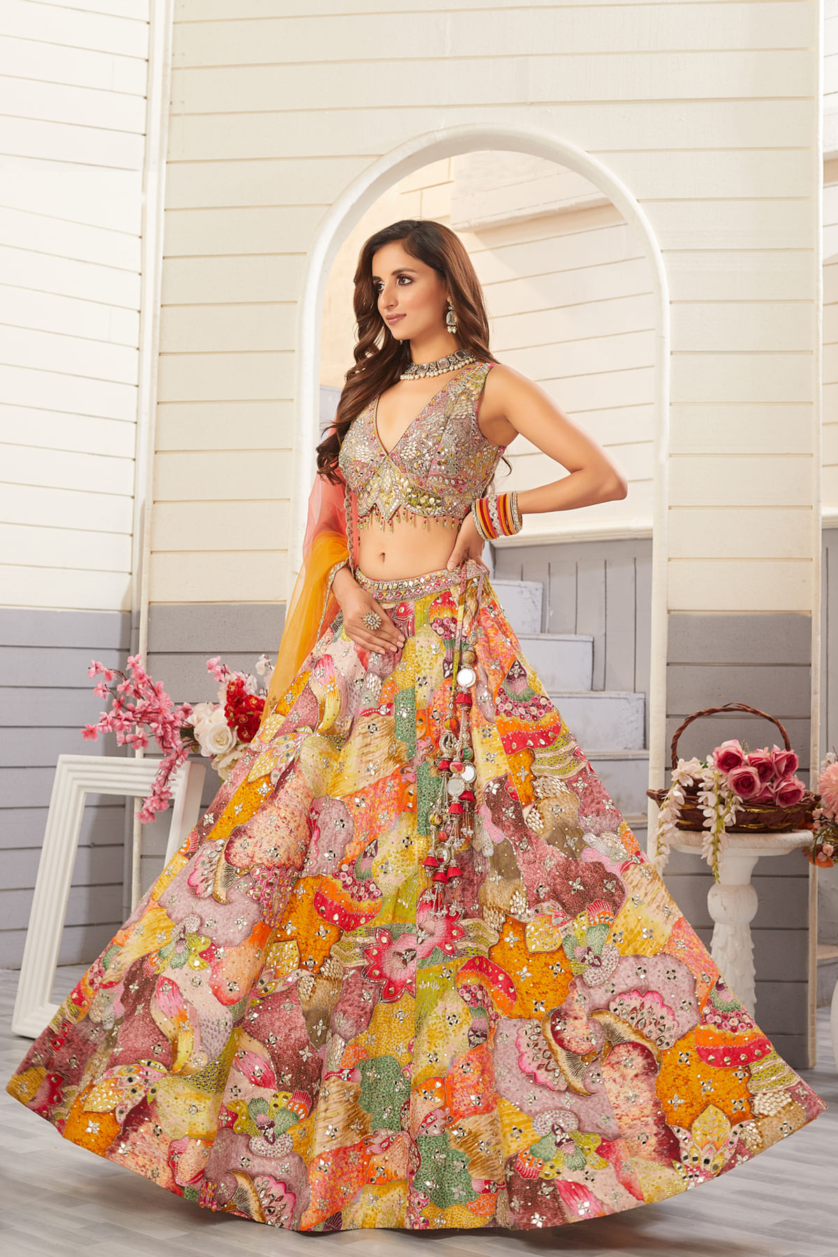Multicolor Designer Lehenga