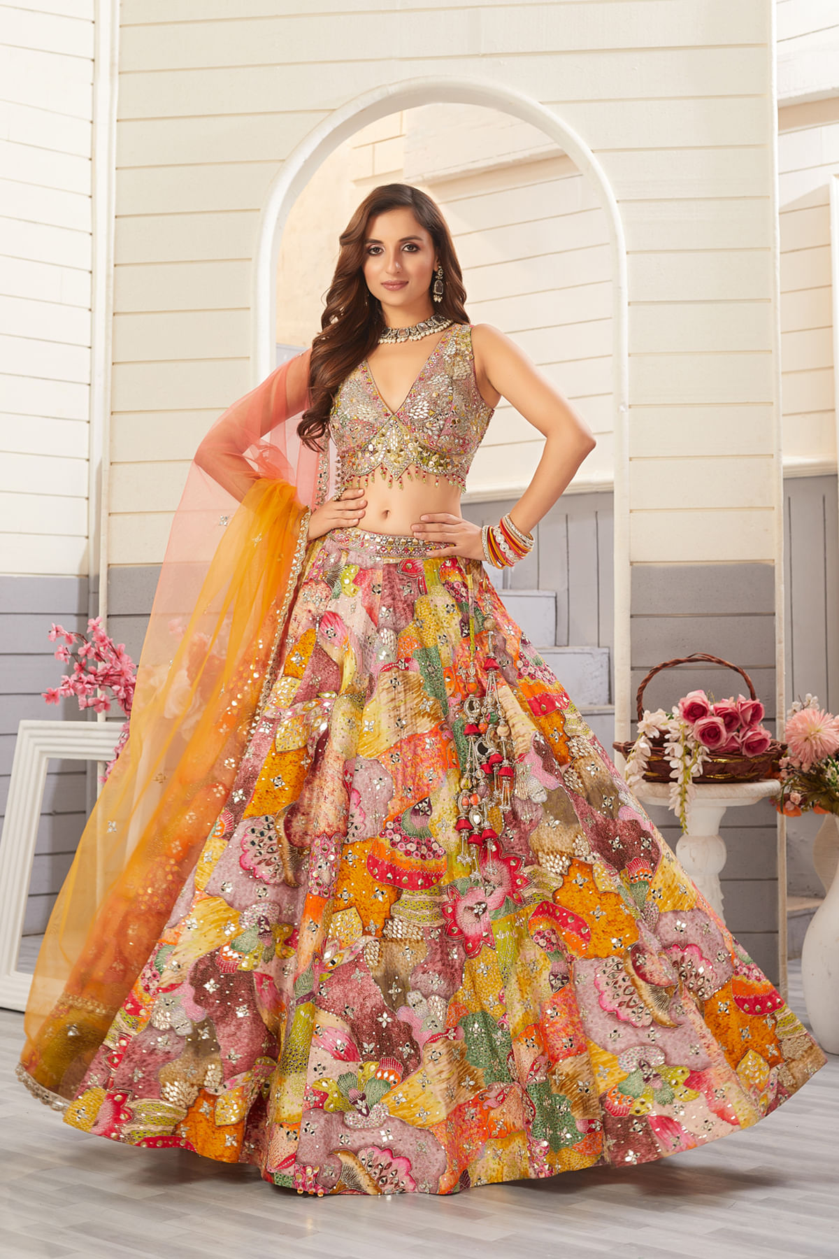 Multicolor Designer Lehenga