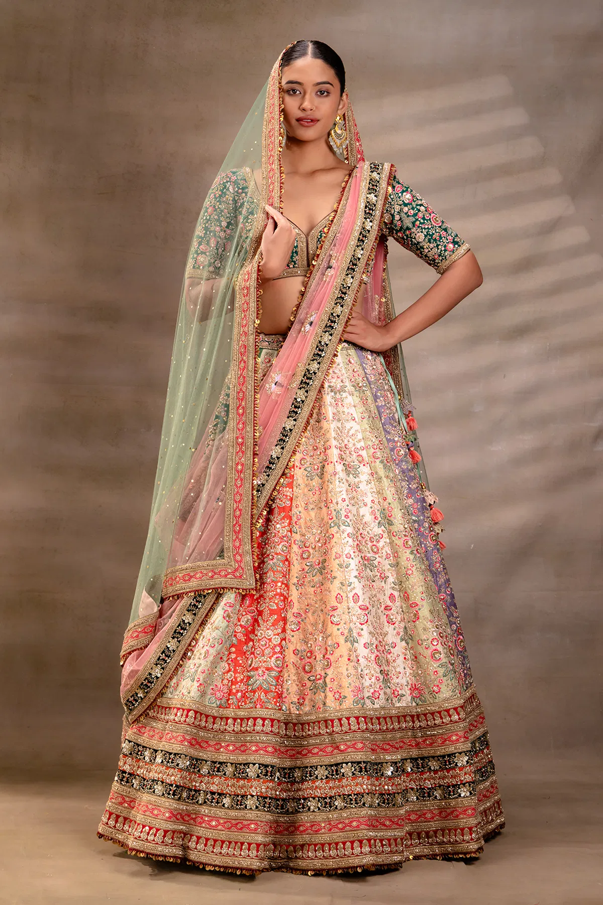 Multicolor Bridesmaids Lehenga
