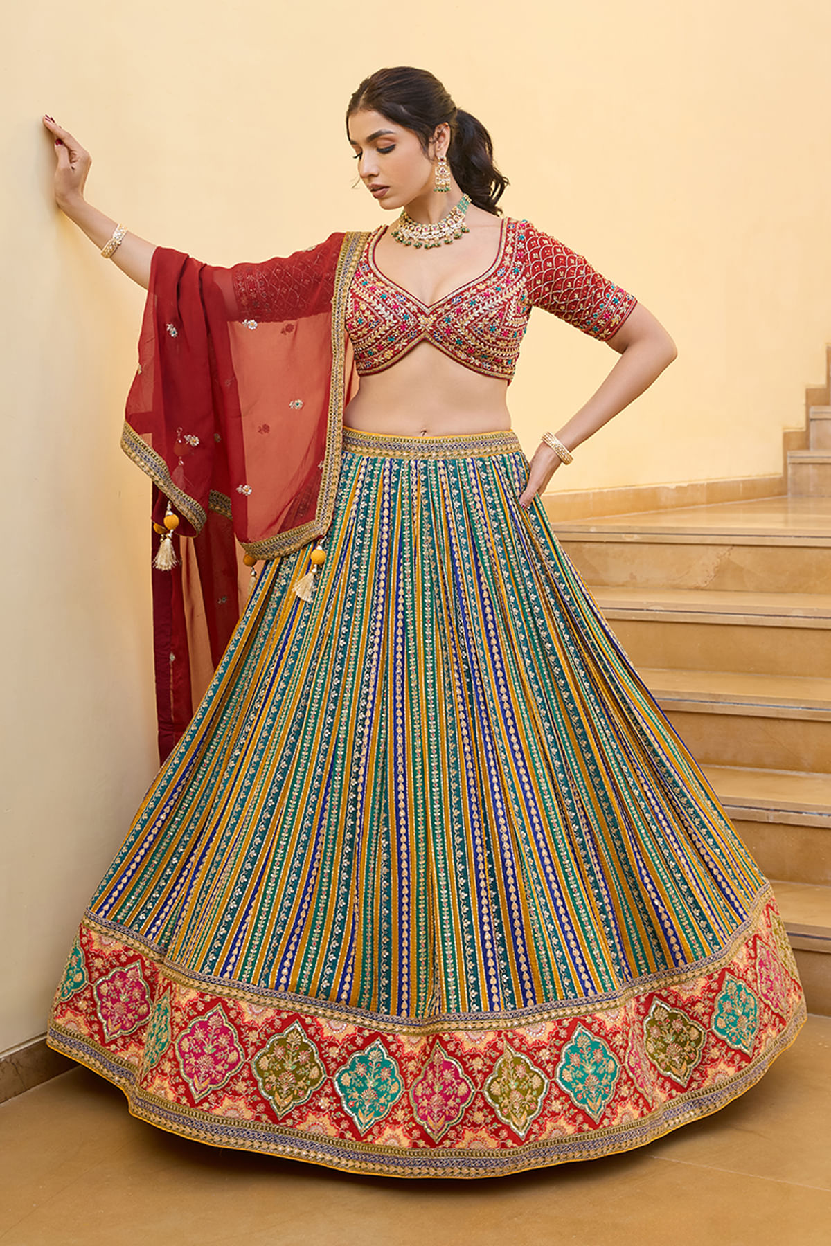 Multicolor Designer Lehenga