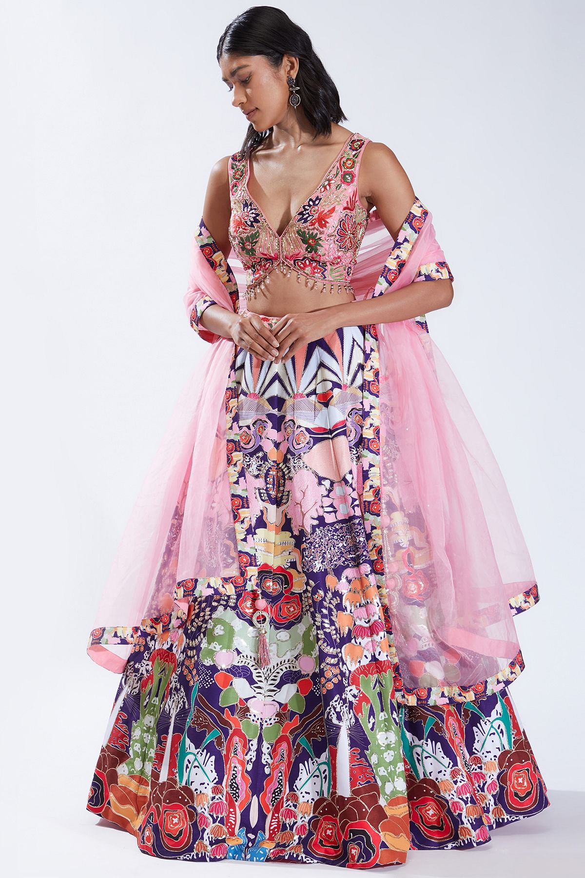 Multicolor Designer Lehenga