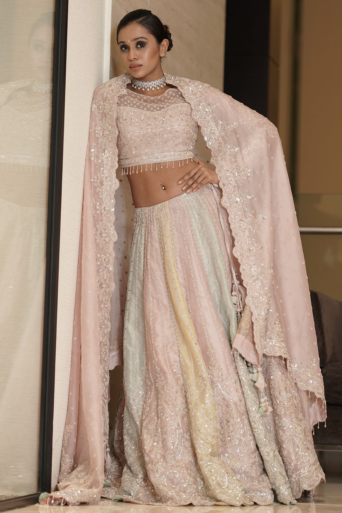 Multicolor Sangeet Lehenga