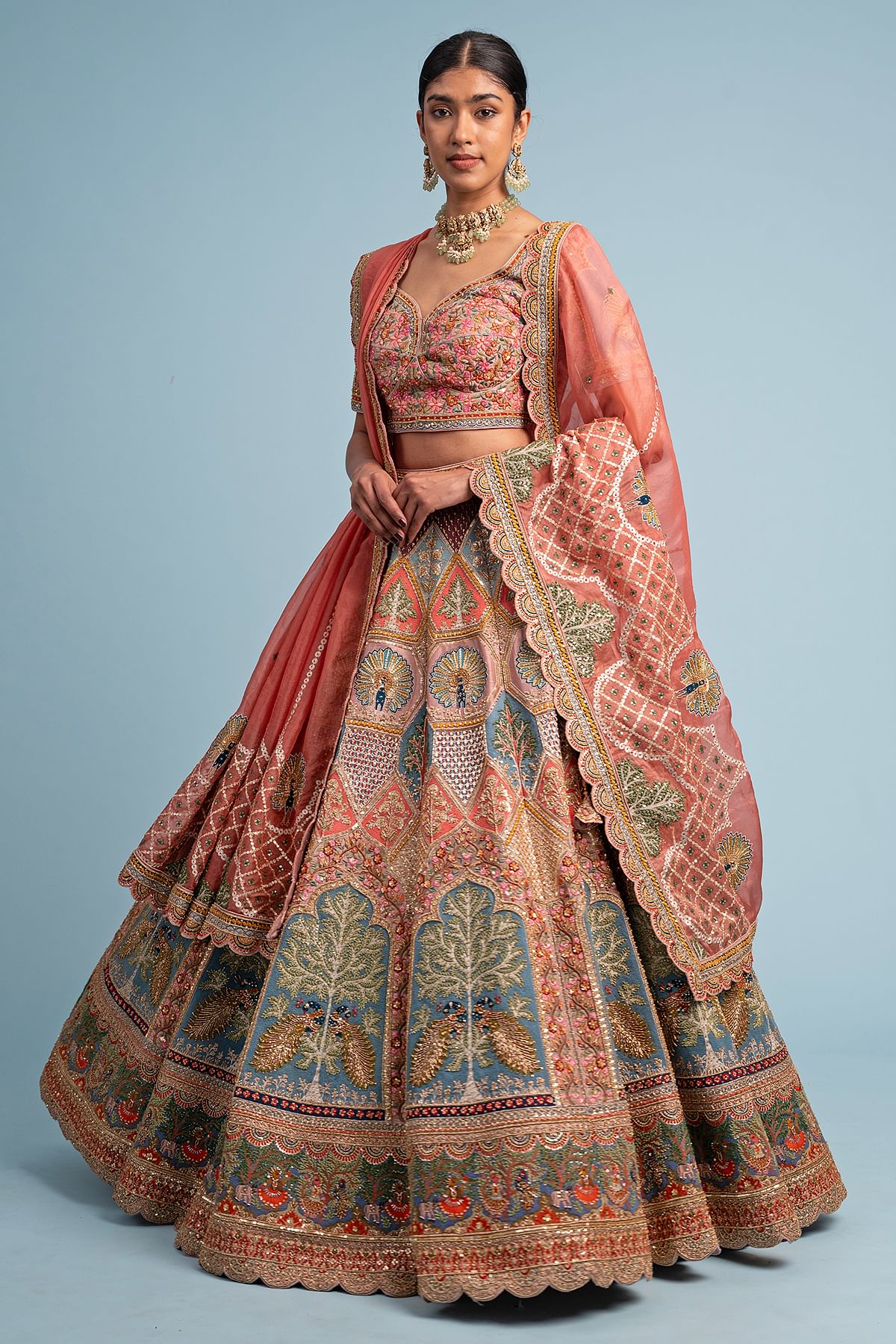 Bridal lehenga multicolor online