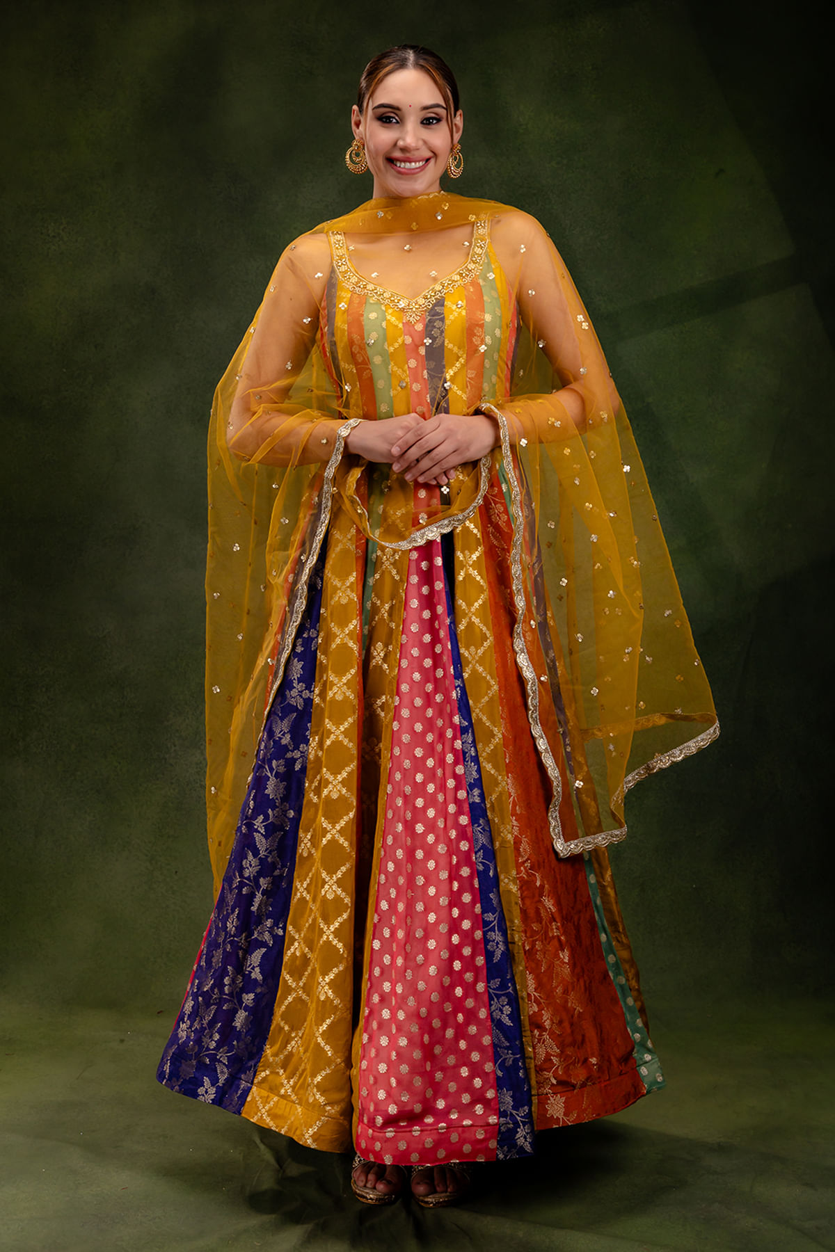 Multicolor Anarkali Suit