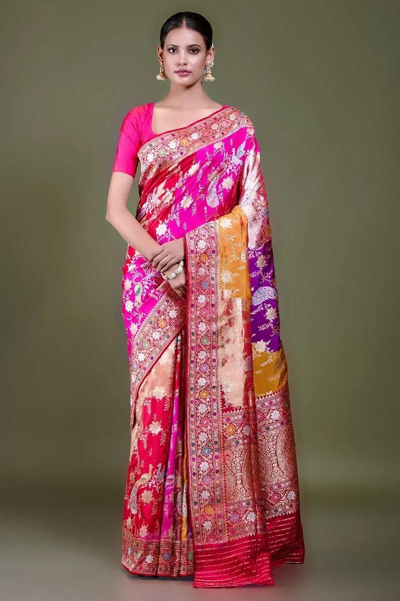 Multicolor Banarasi Silk Saree 