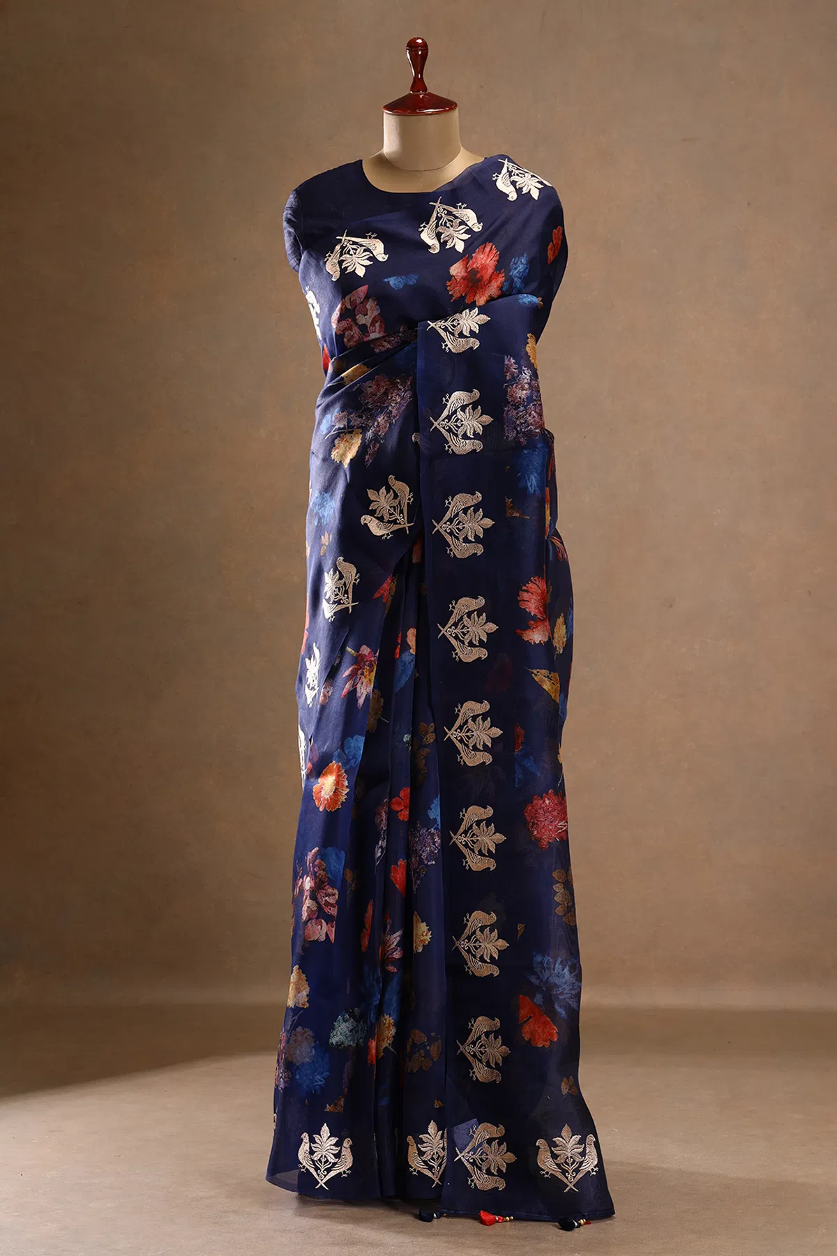 Navy Blue Designer Saree