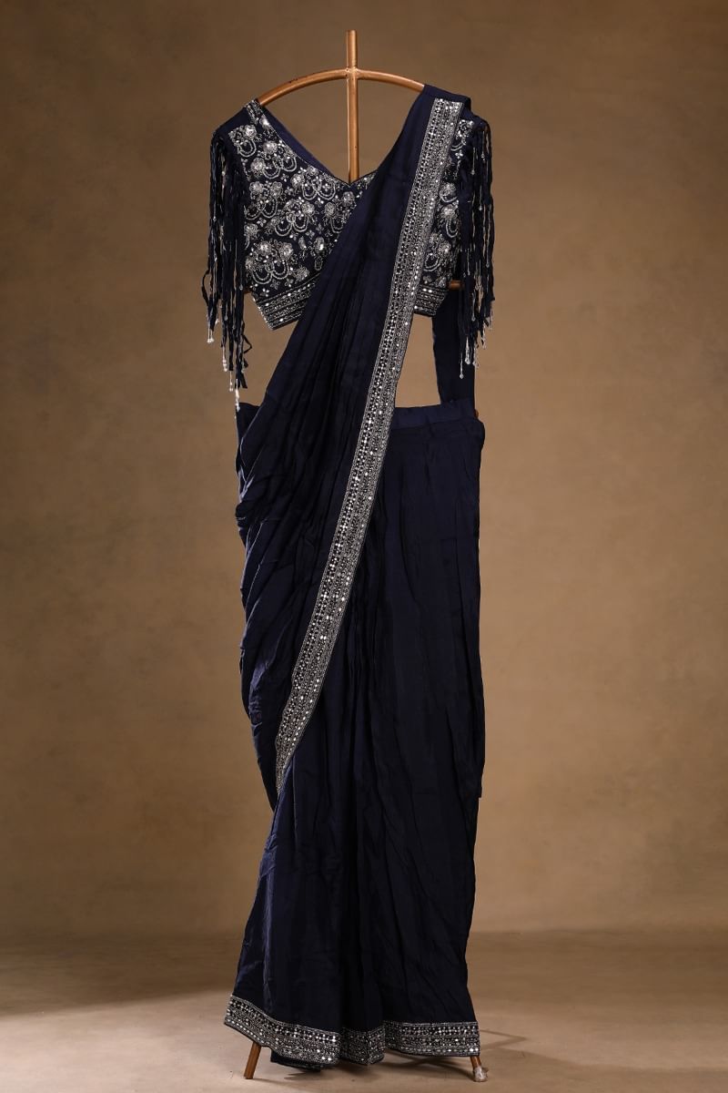 Blue Ready To Wear Saree