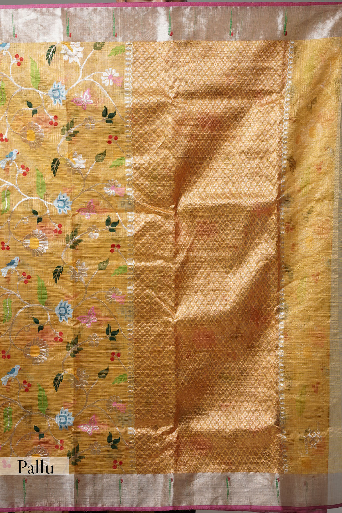 exclusive zari kota blend drape sarees with blouse piece by textile  emporium | ID - 3524257