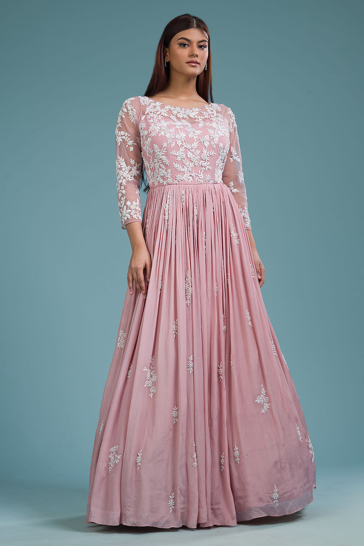 Pink Chiffon Salwar Kameez