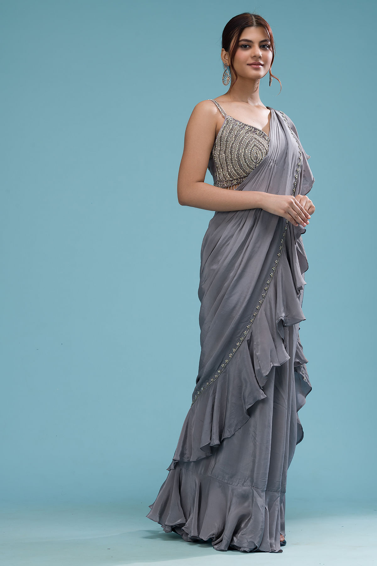 Buy Saree Style Dresses Online In India At Best Price Offers | Tata CLiQ