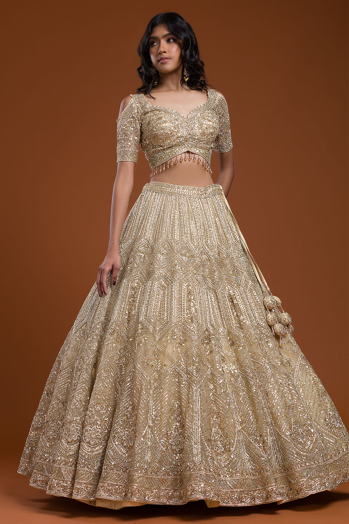 Bridal net outlet lehenga choli