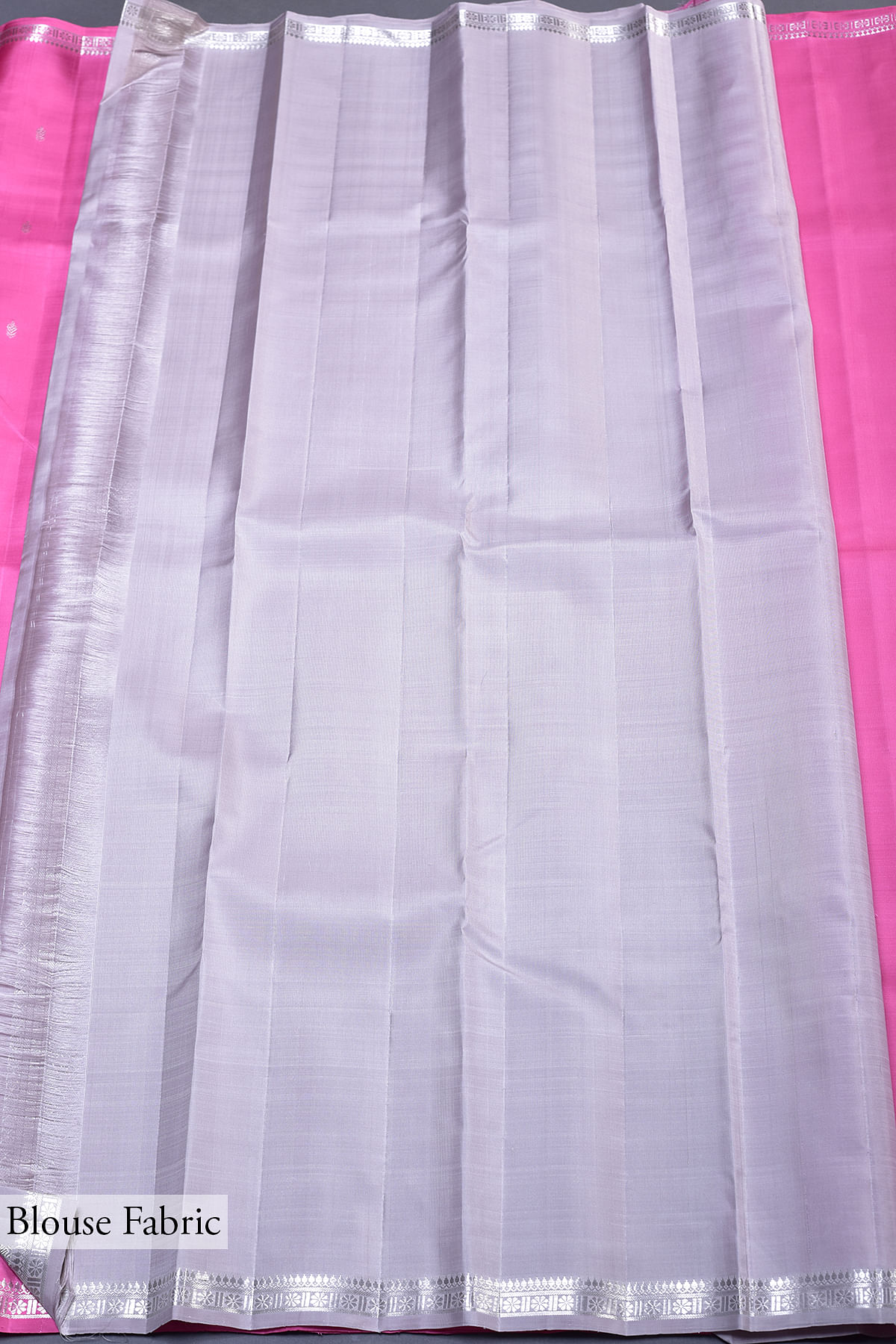 Enchantingly pretty silver zari criss cross windowpane checks nestling  floral buttas lends regalia to this Pa… | Pink saree silk, Baby pink saree,  Bridal silk saree