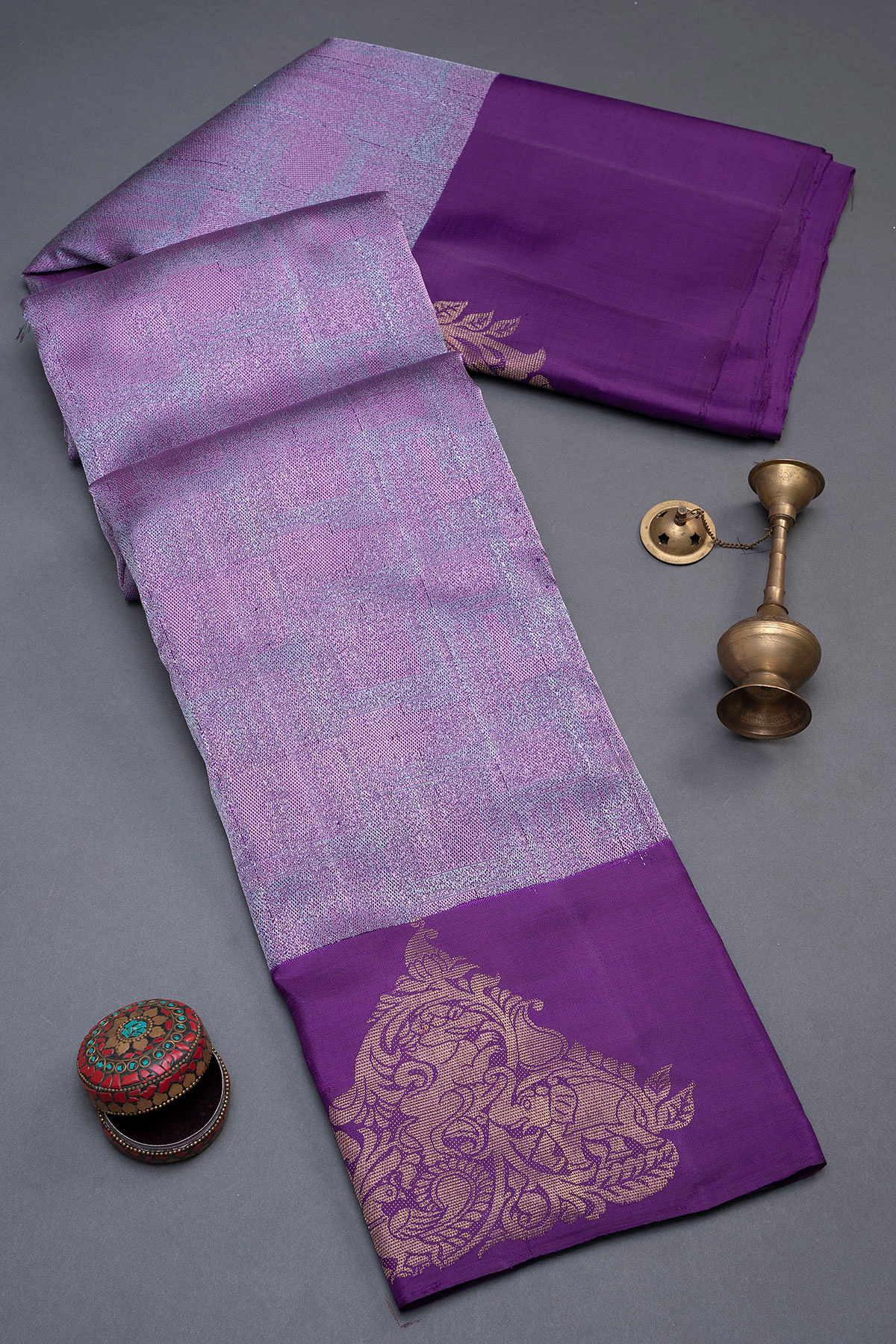 Kanchipuram Silk Purple Colour Saree, Bold and Beautiful Saree With  Weaving,soft Lichi Silk Exclusive Wedding Saree, Kanchipuram Saree - Etsy UK