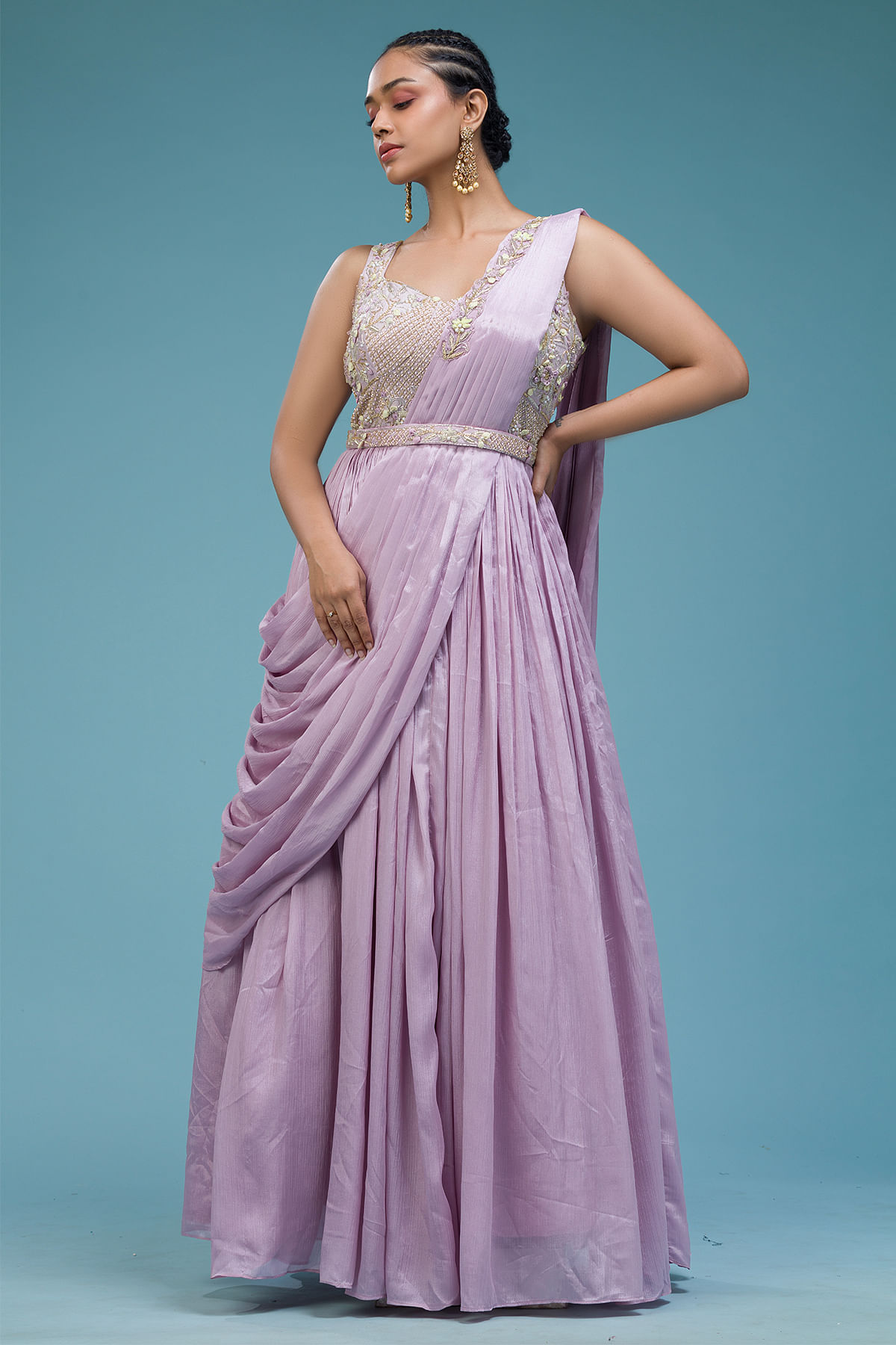 Crepe - Gowns - Indo-Western Dresses: Buy Indo-Western Outfits for Women  Online