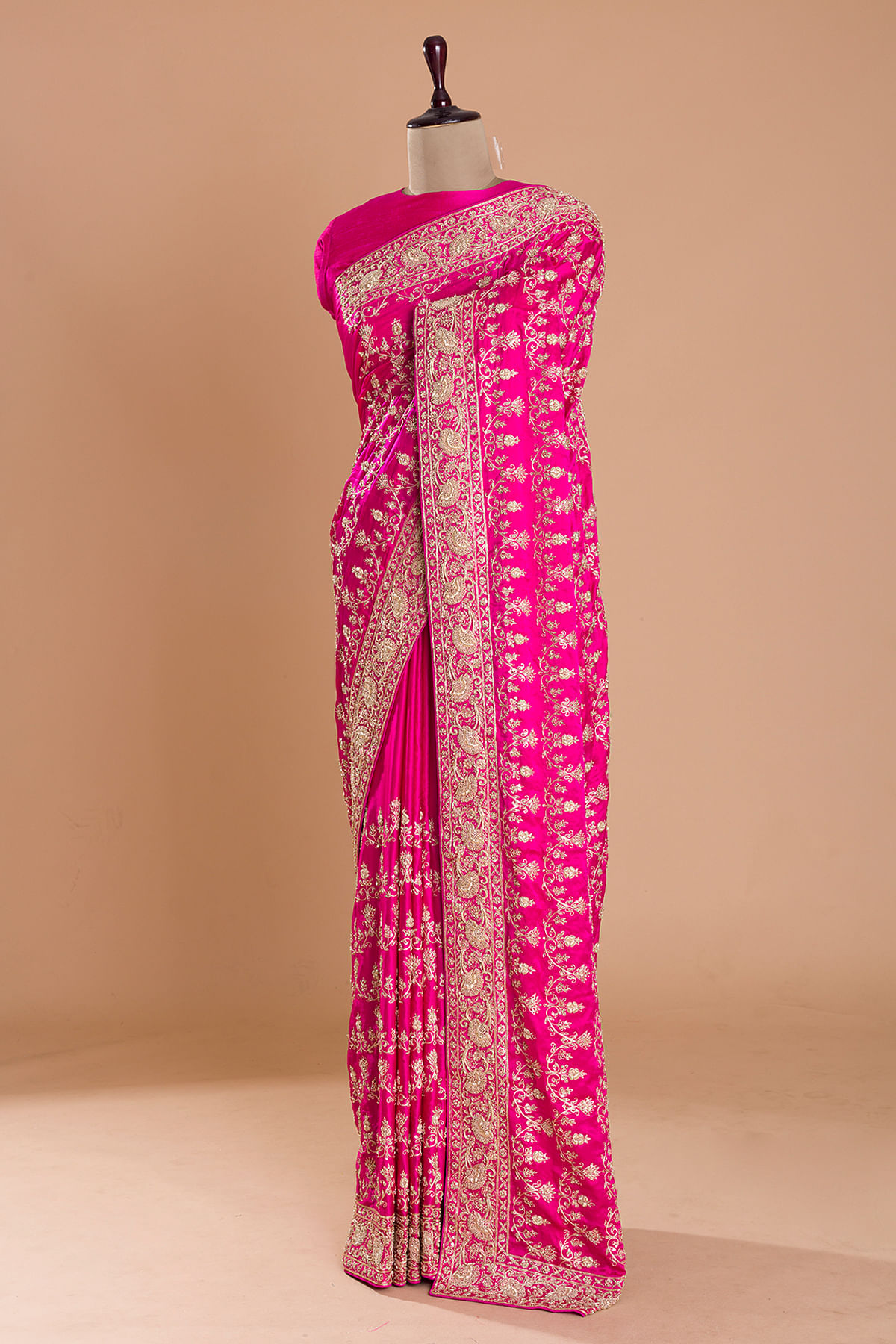 Pink - Zardosi Work - Sarees Collection with Latest and Trendy Designs at  Utsav Fashions