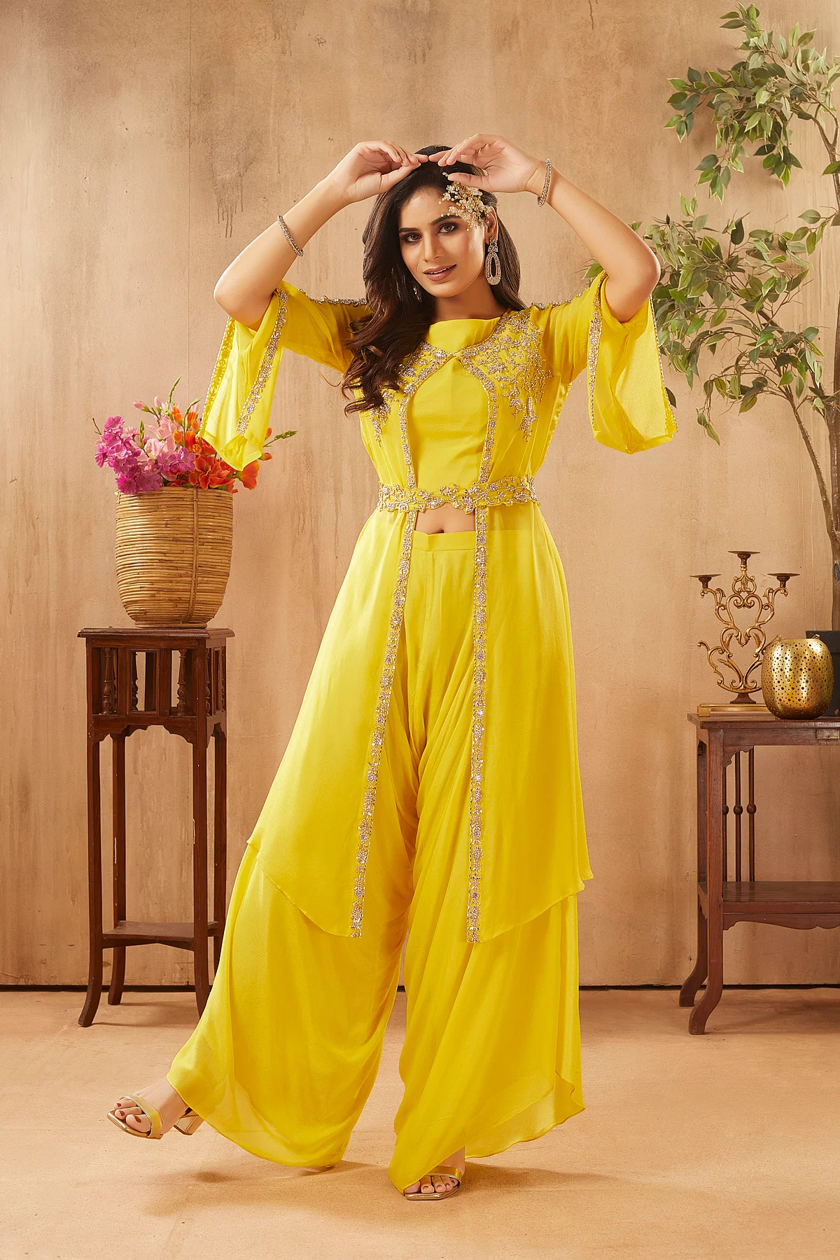 Yellow party best sale wear salwar suits