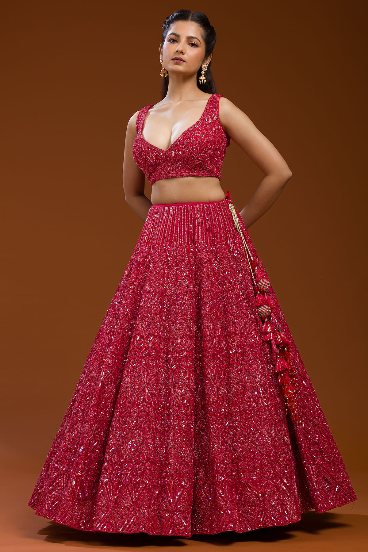 Red lehengas for everyone! | Simple kurta designs, Indian gowns dresses,  Lehenga designs