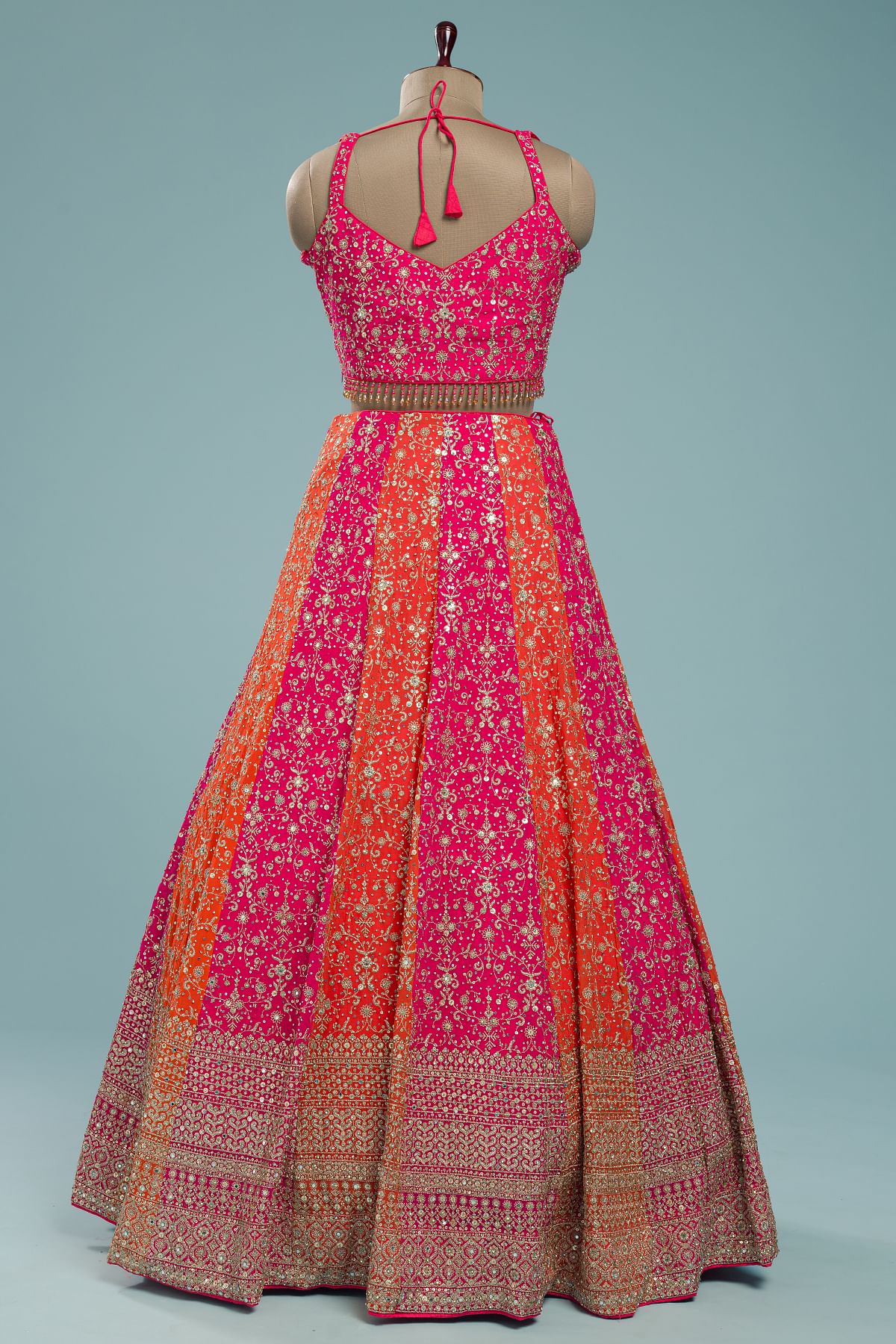 Pink and orange combination dress hotsell