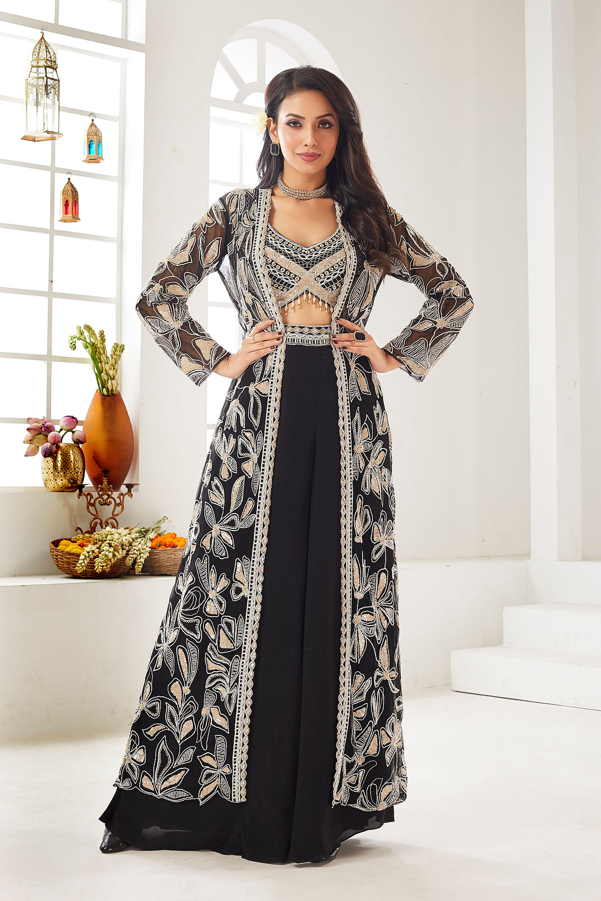Black #Banarasi #Brocade #Achkan Style #Salwar #Kameez #nikvik #usa  #designer #australia #canada #freesh… | Party wear indian dresses, Kurta  lehenga, Kurta designs