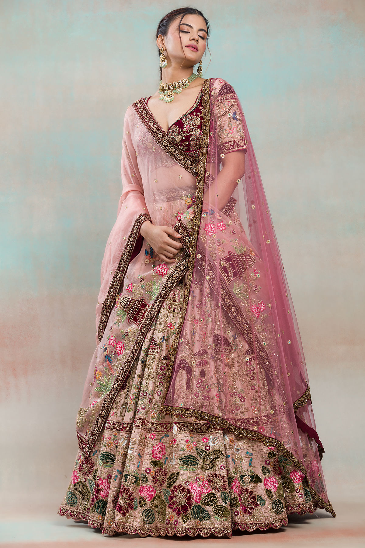 Bridal Lehenga Double Dupatta USA | Maharani Designer Boutique