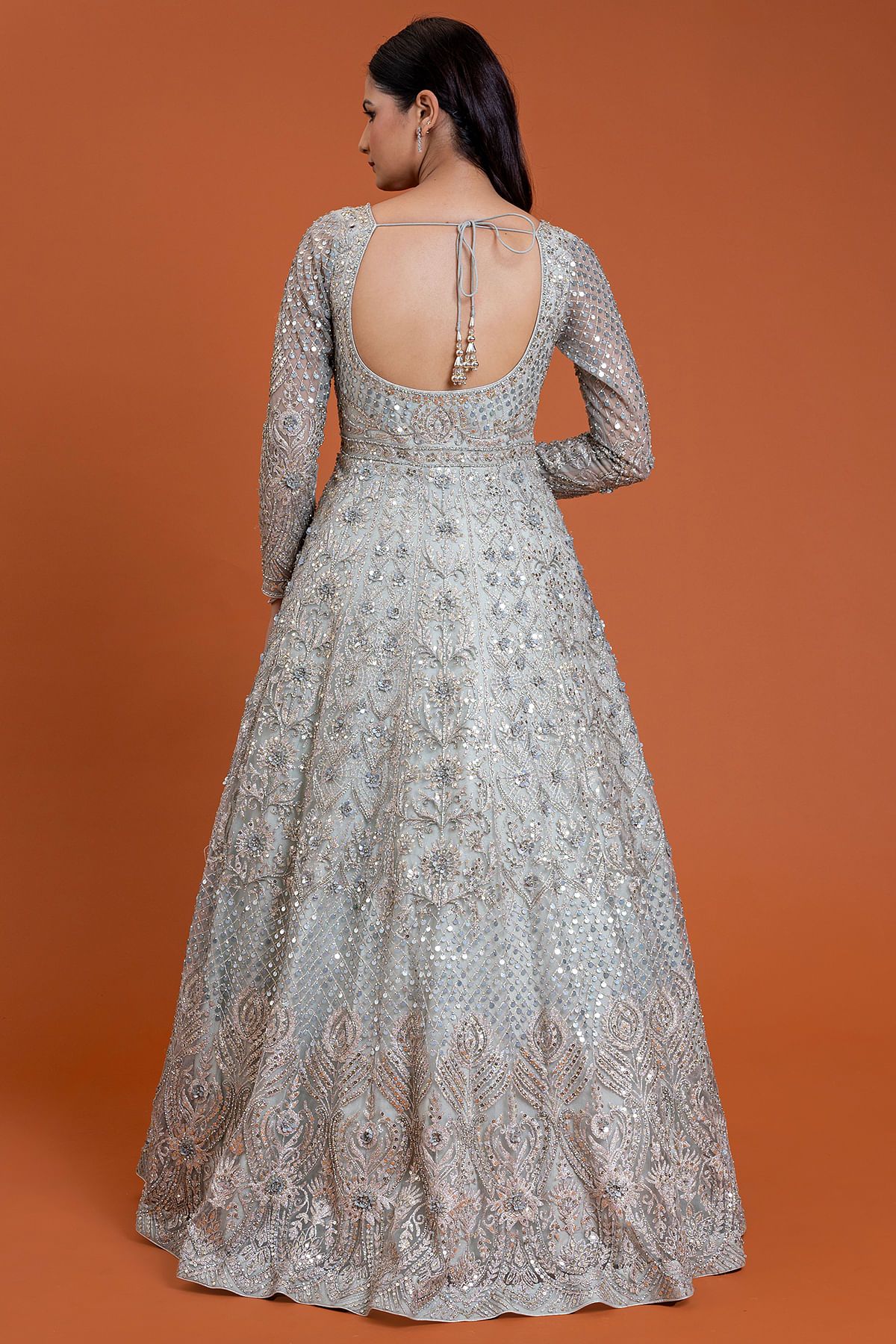 Grey Gowns Online: Latest Designs of Grey Gowns Shopping