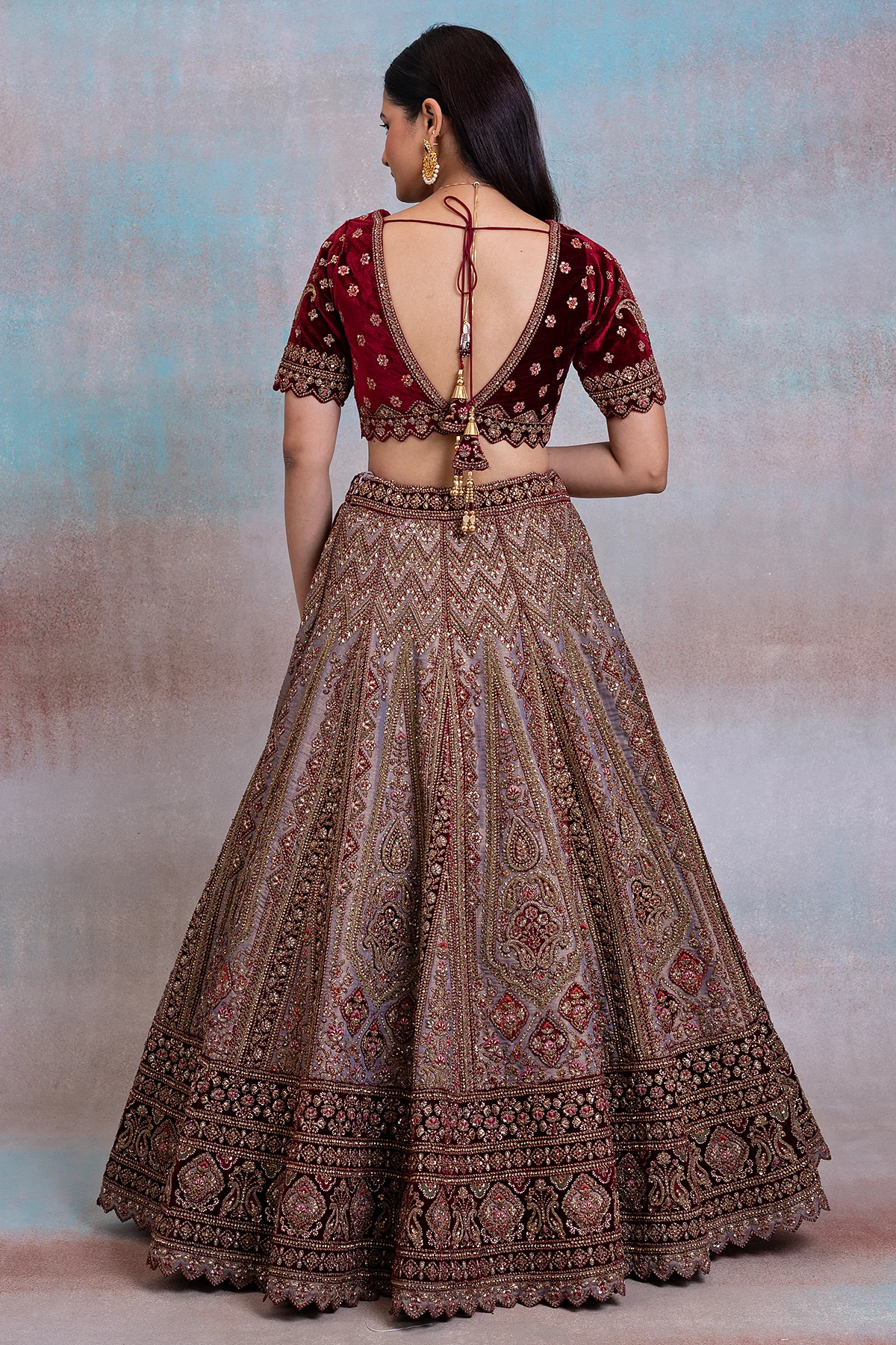 SHINAL AMIA Lavender and Silver Bridal Lehenga Set – HarleenKaur