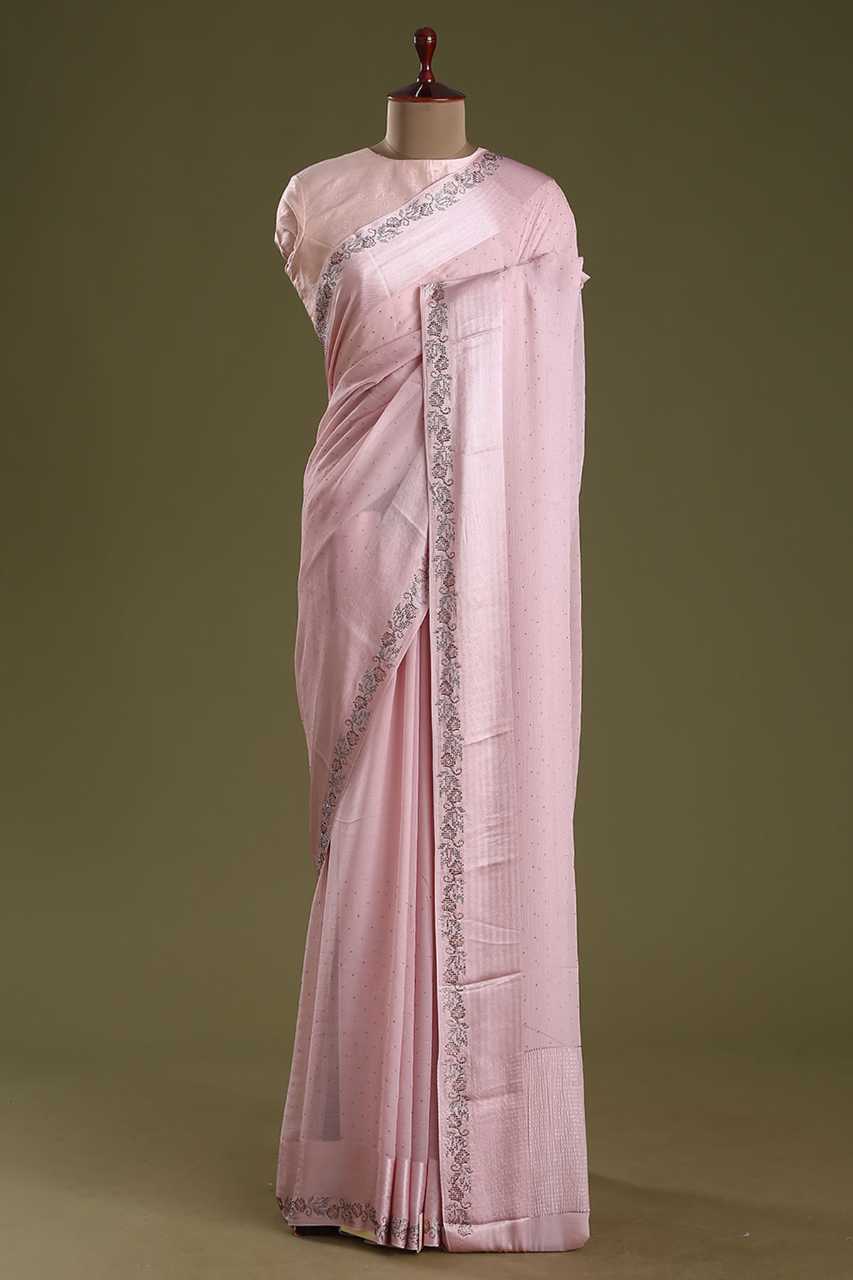 Store Embroidered Chiffon Saree