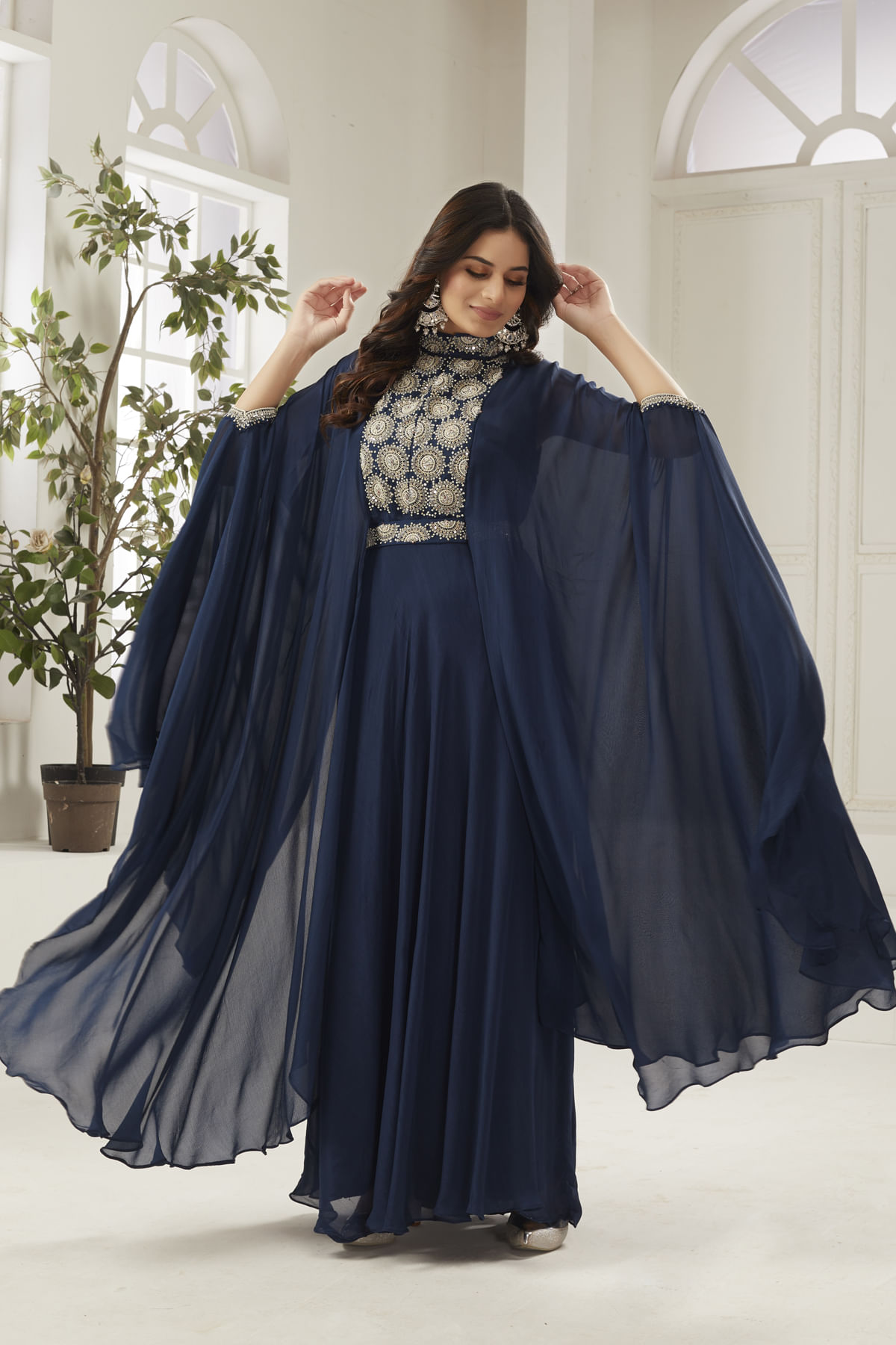 Blue Engagement Salwar Kameez