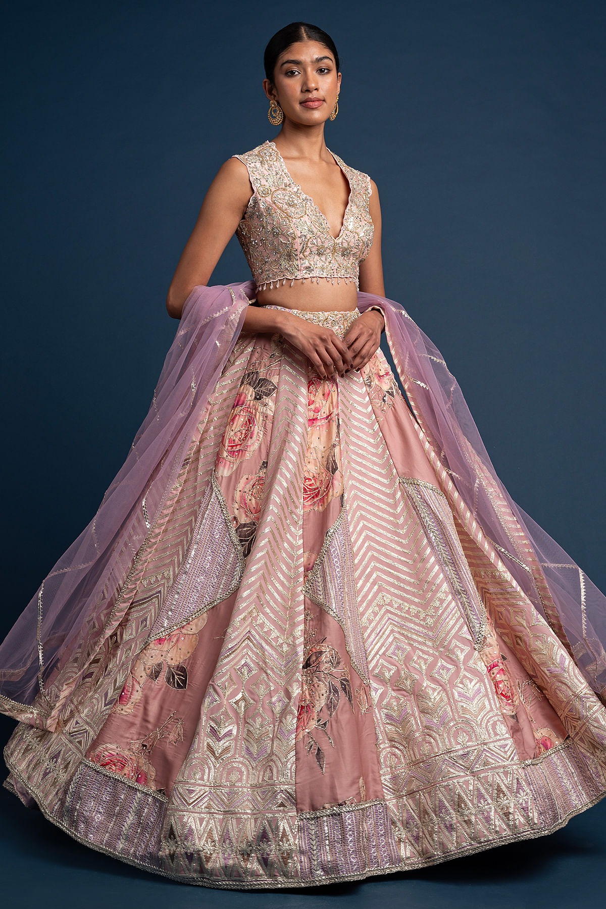 Buy Best Bridesmaid Lehenga In Purple Online | Gunj Fashion