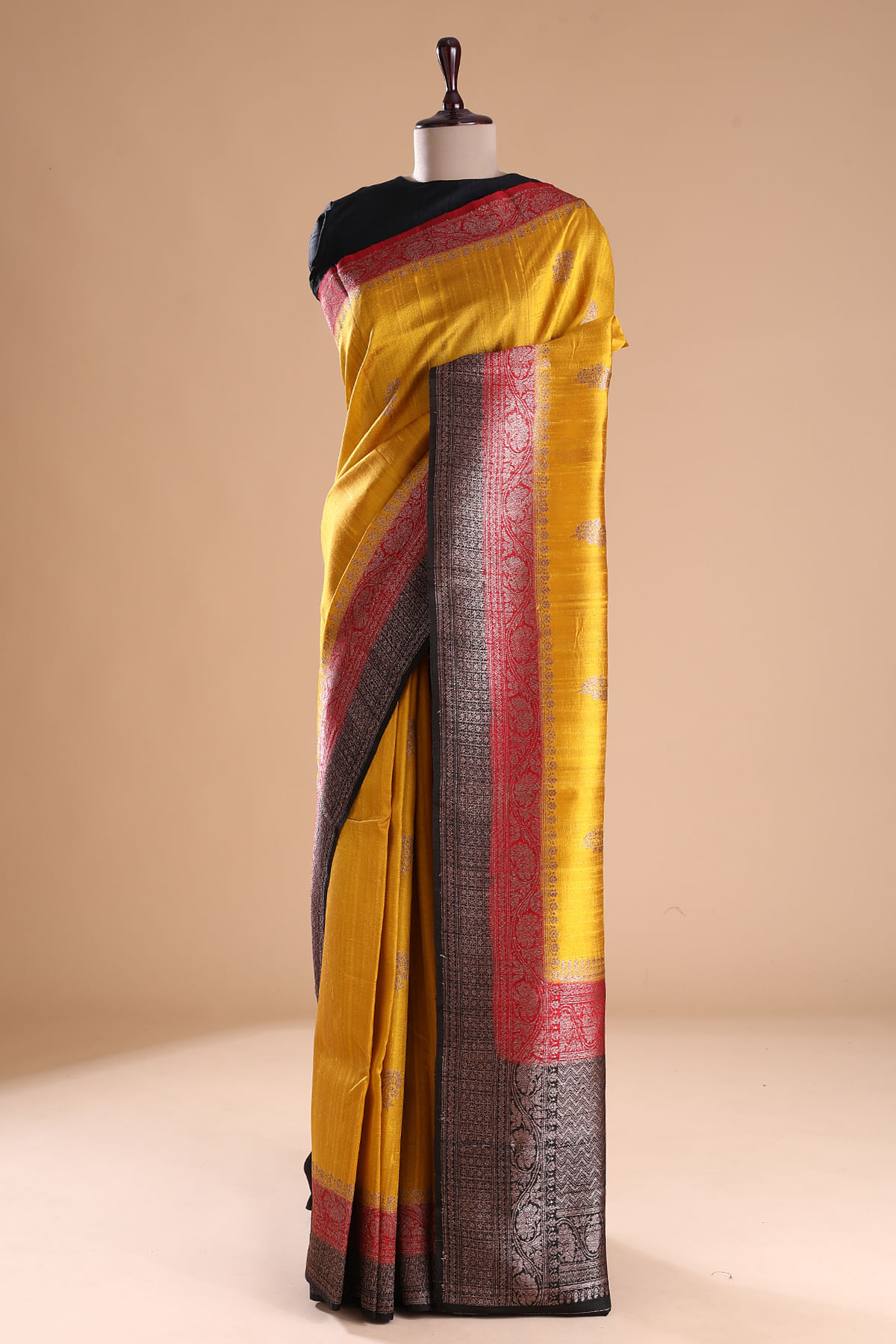 Multi Border Cotton Silk Color Saree, With Blouse Piece at Rs 1050 in Surat