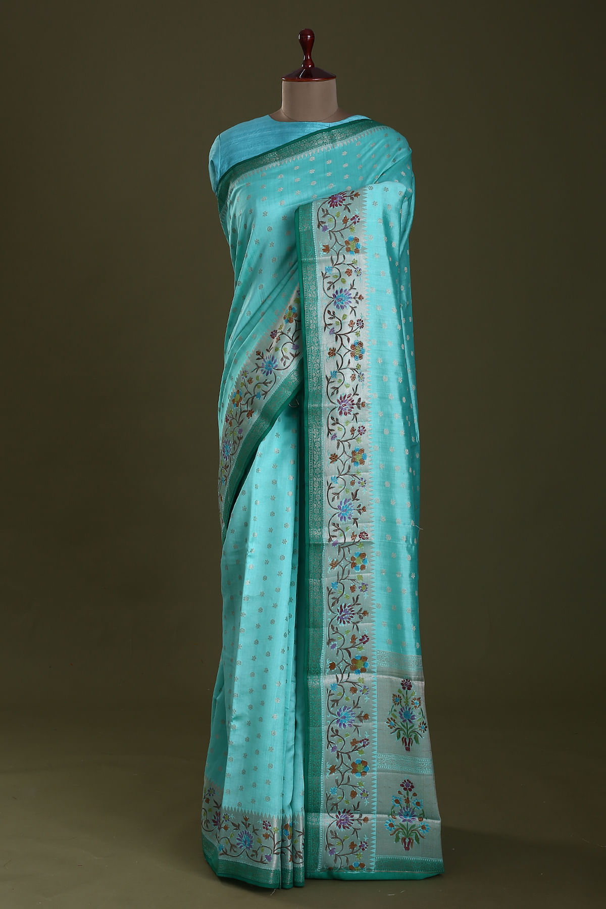 Woven Chiniya Silk Saree