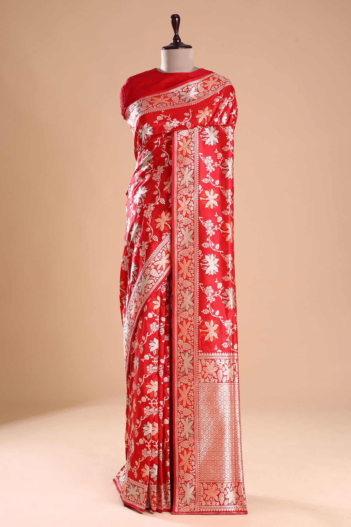 Pink Pure Japan Satin Saree With Handwork | Koselly