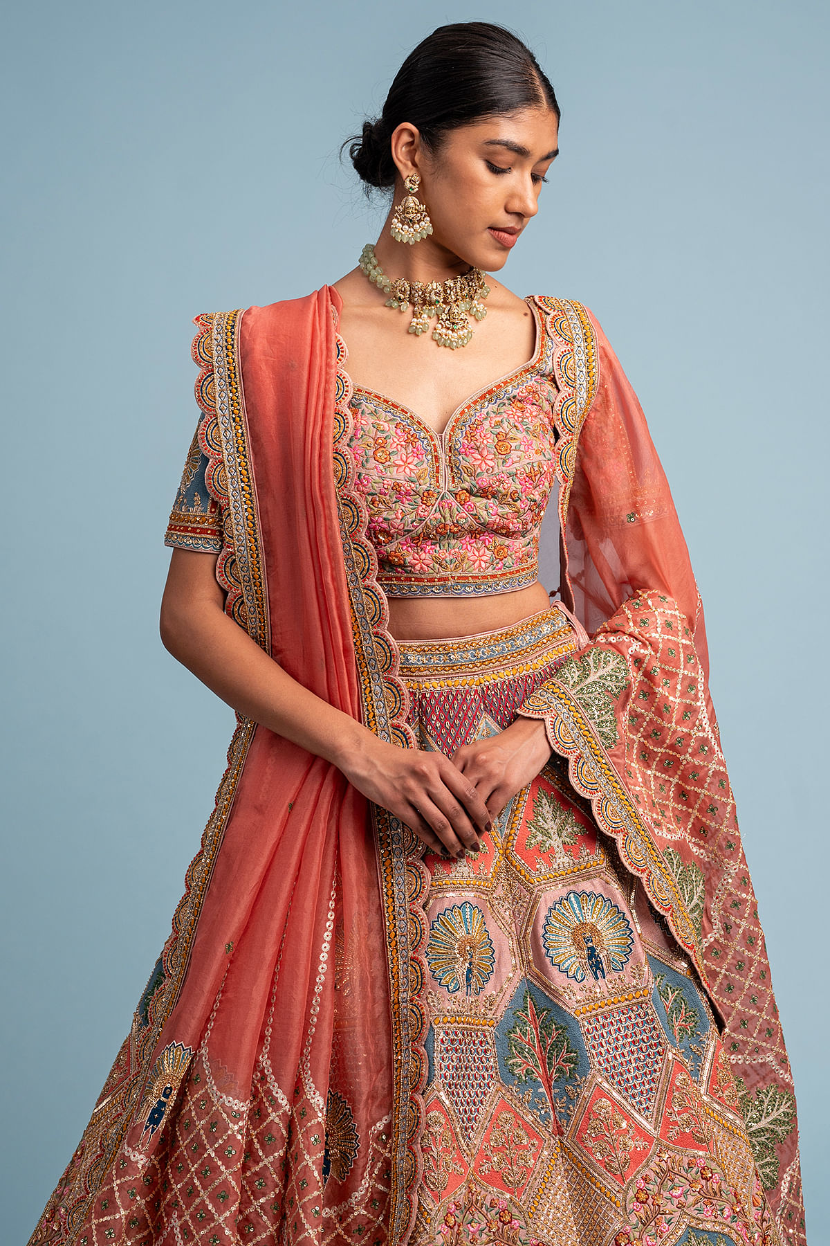 Multicolor Exclusive Bridal Lehenga